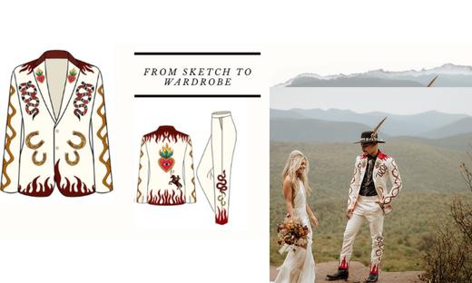 From Sketch To Your Wardrobe: The Journey of Embroidered Western Suits