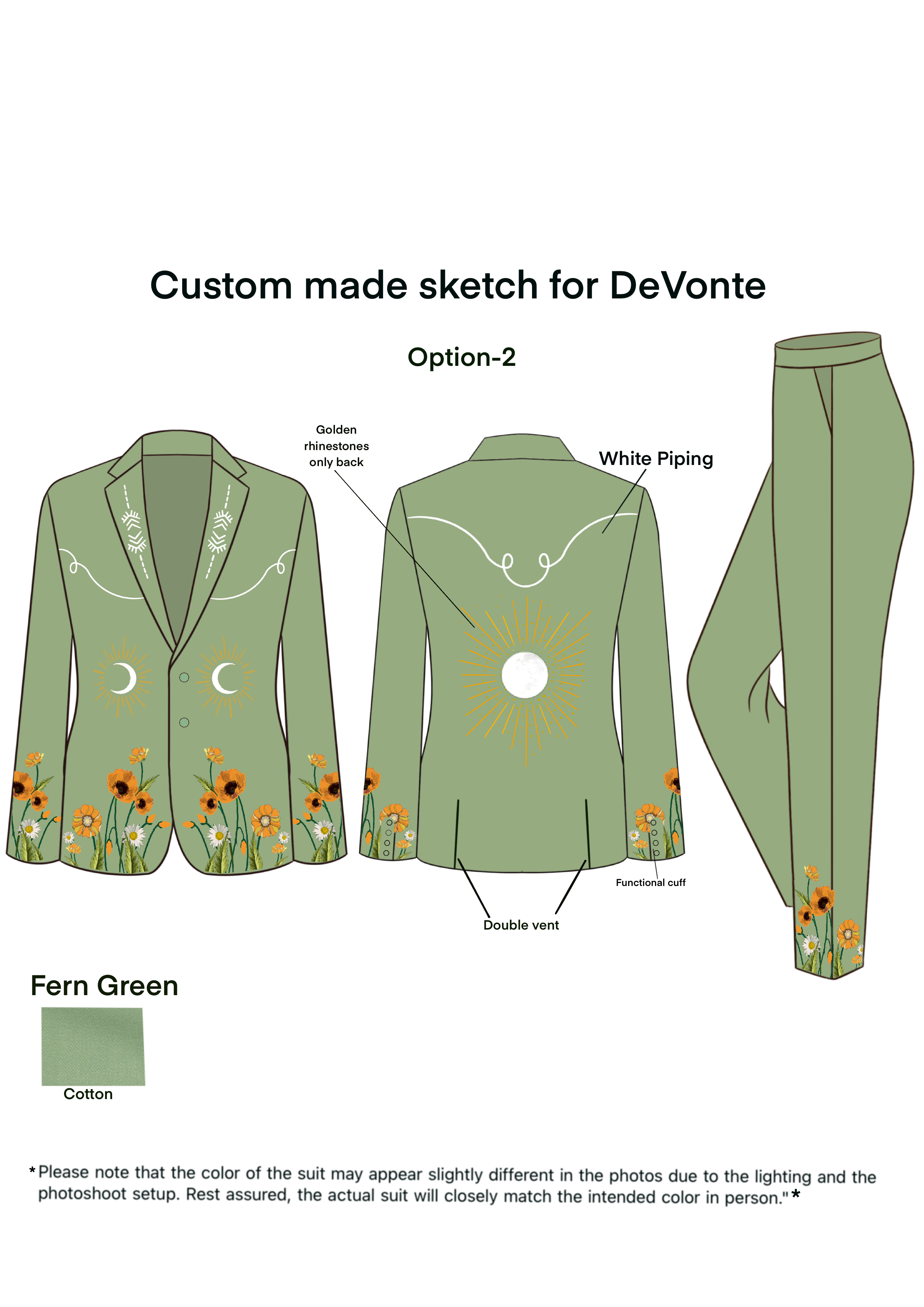 Custom Made 2pc Suit for Devonte