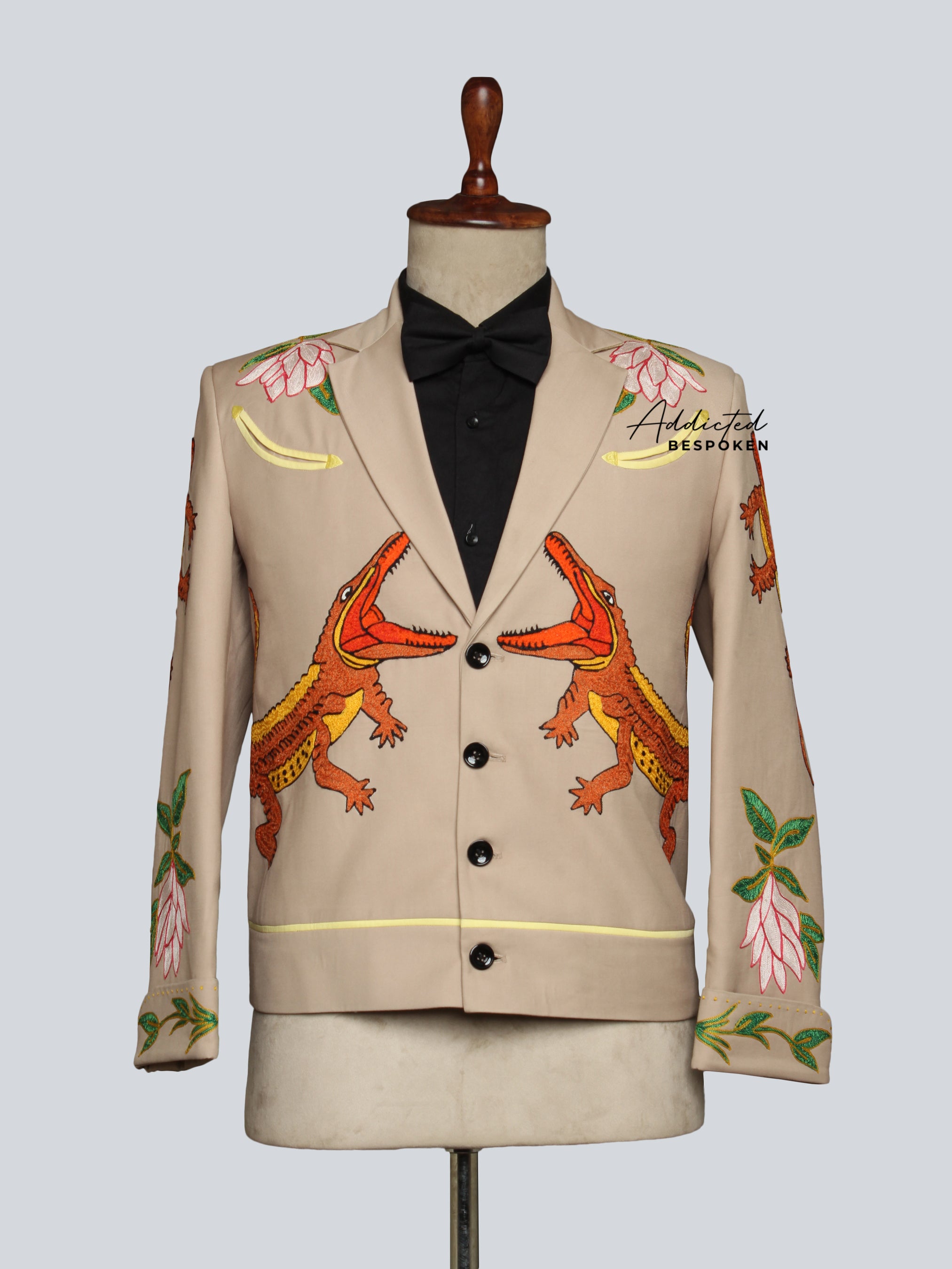 Crocodile-Themed Wedding Suit