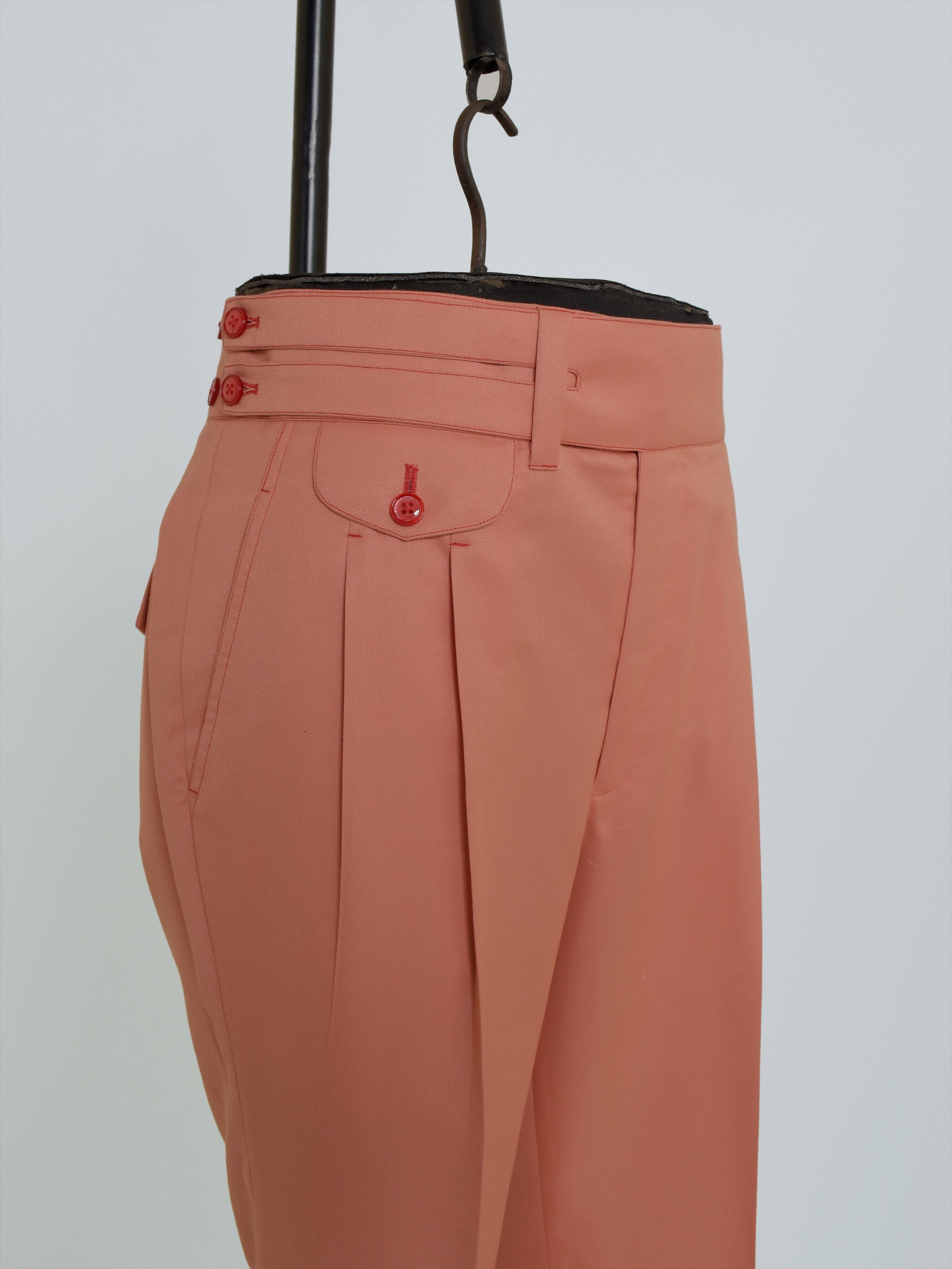 Hot Pink Belted Tapered Trousers | Trousers | Femme Luxe