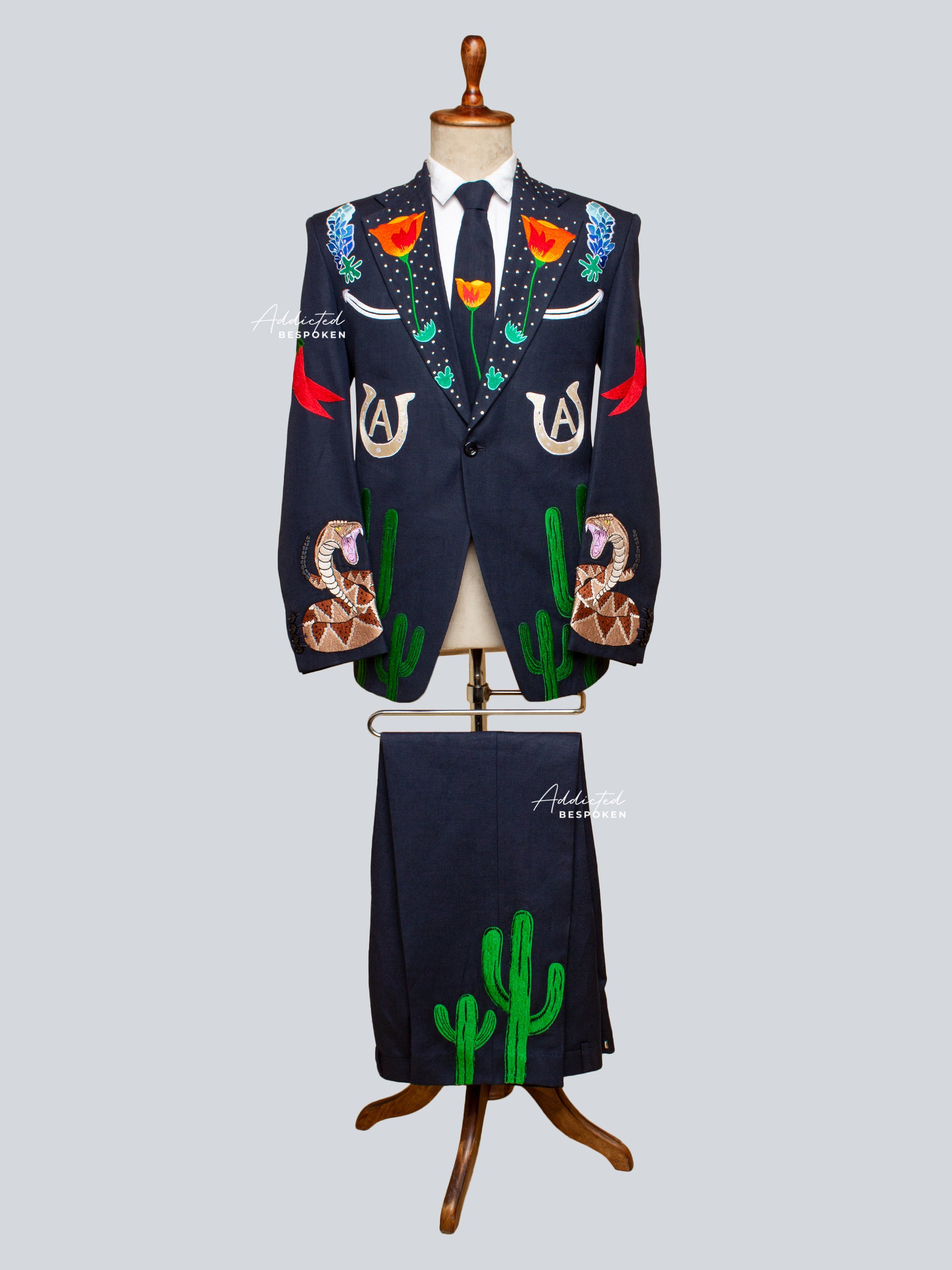 Embroidered Serpent Classic Suit