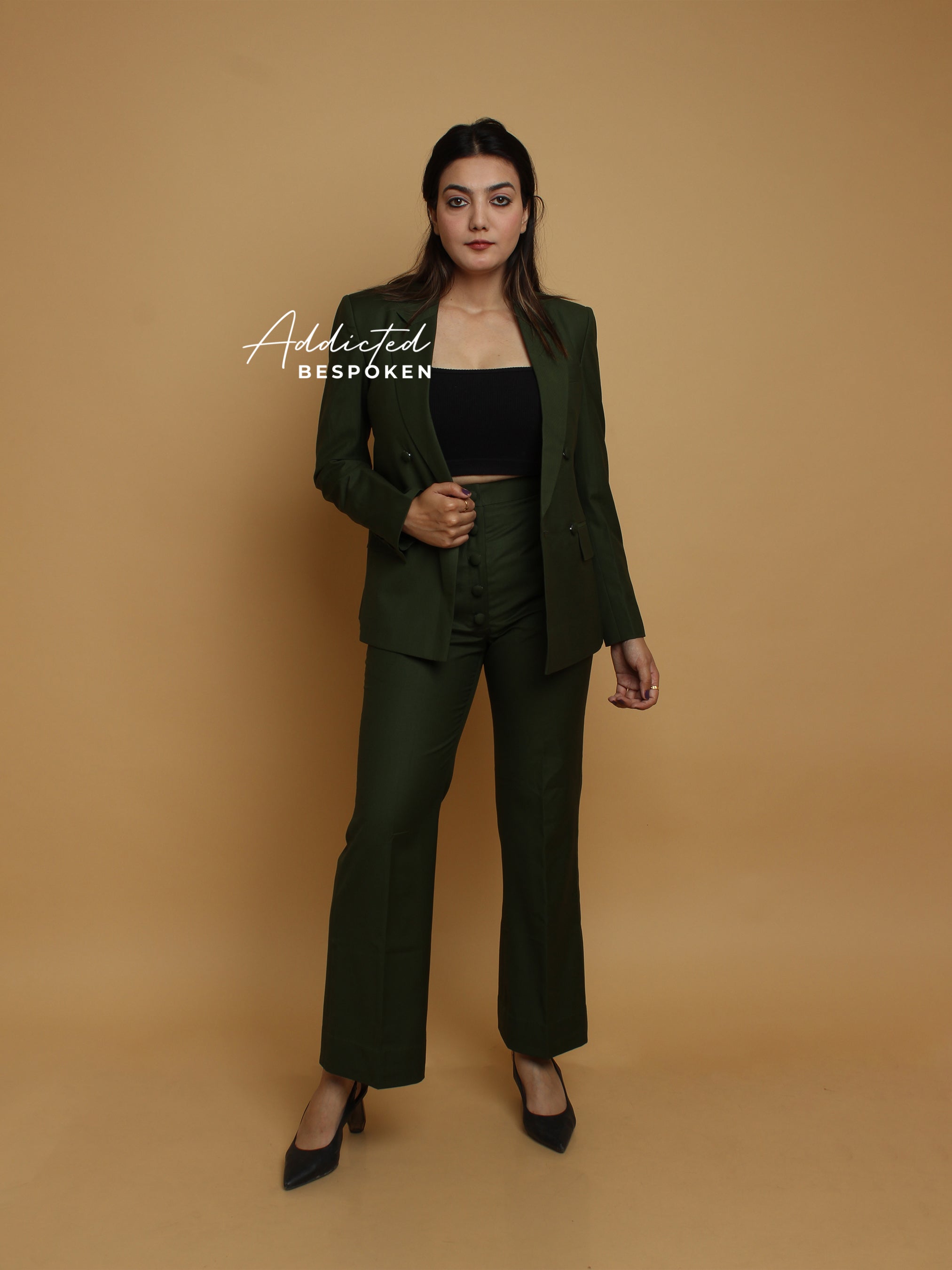 Green Bespoke Formal Pantsuit