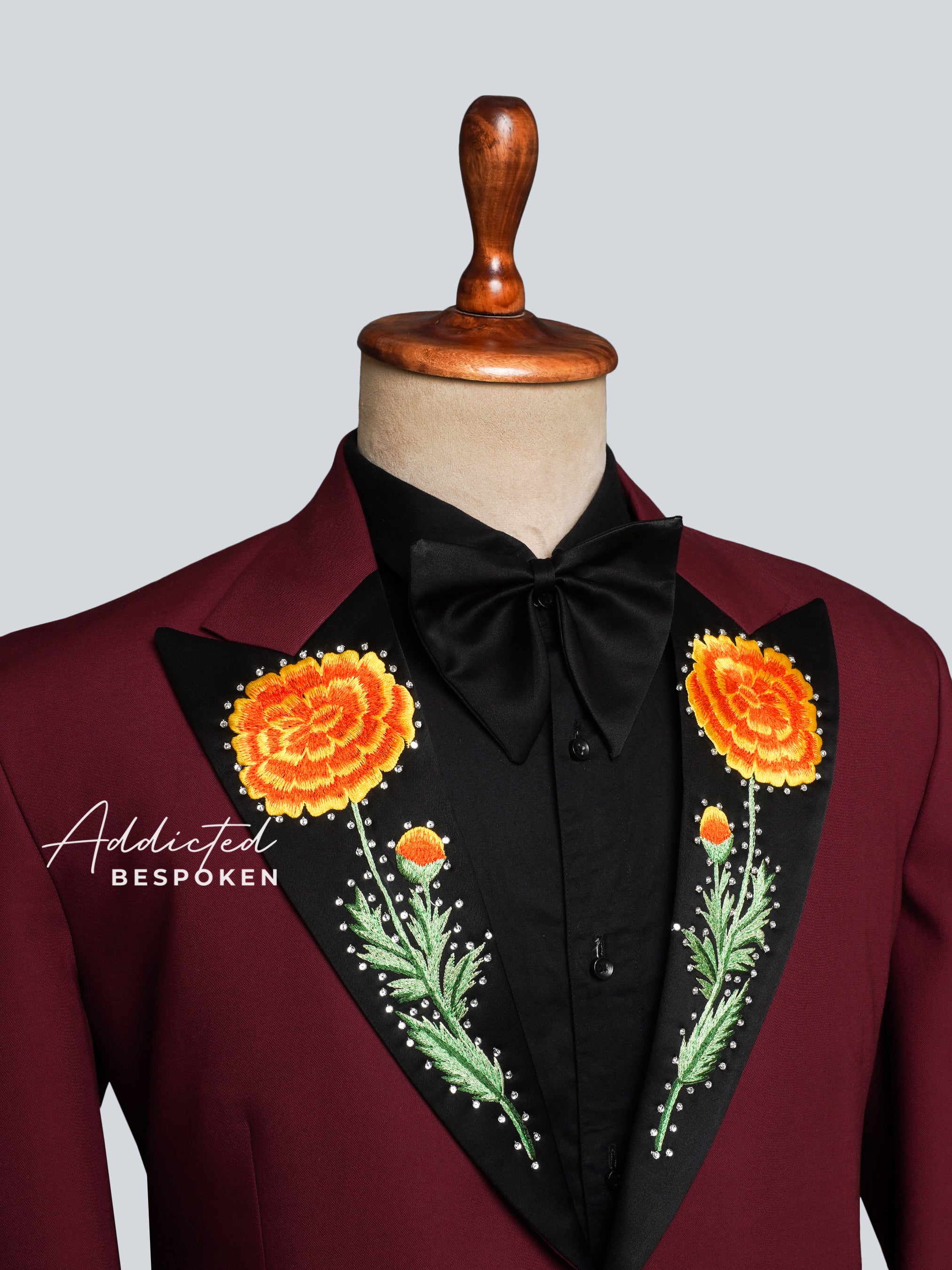 Marigold Blossom Embroidered Tuxedo