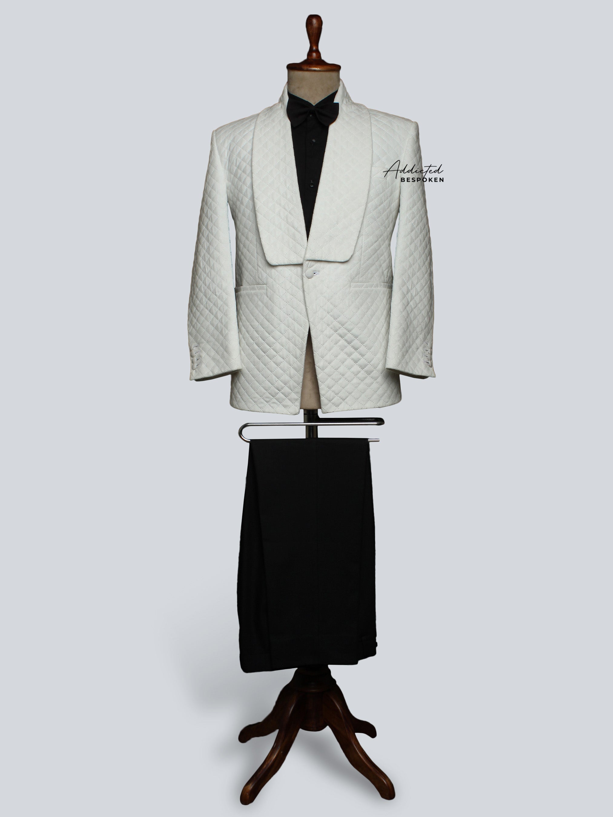 White Shawl Lapel Prom Suit