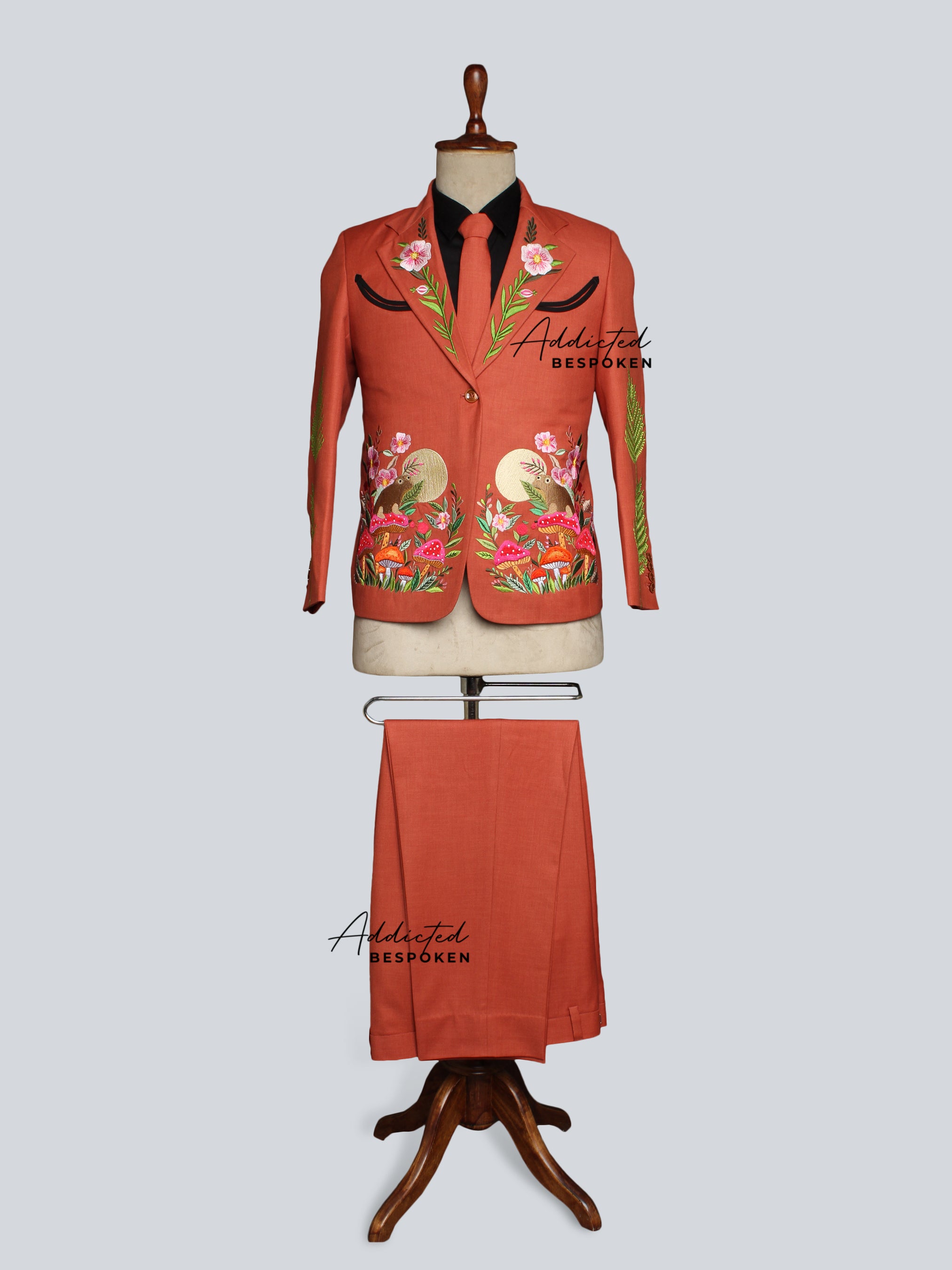 Foliage Inspired Western Suit