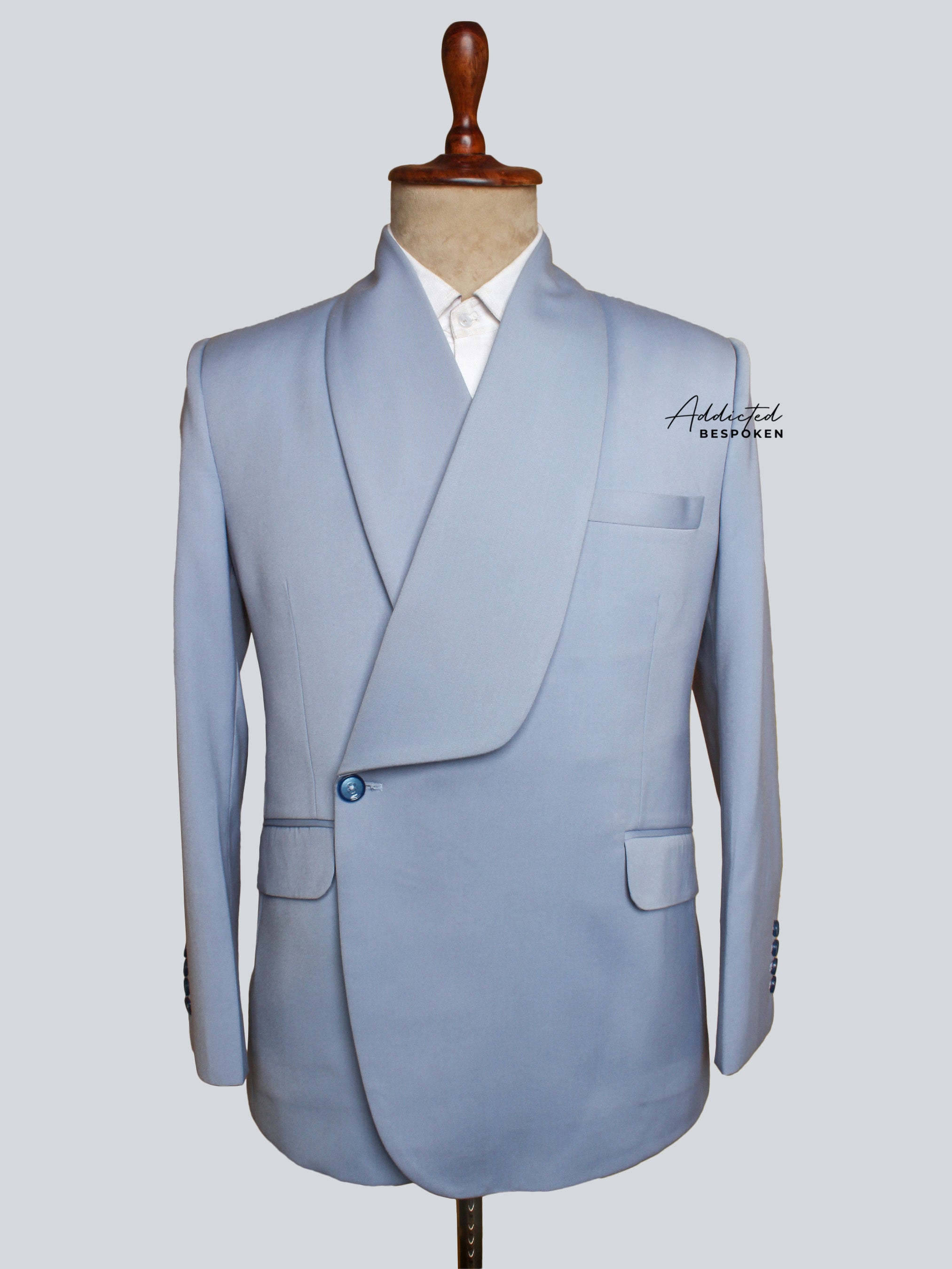 Ice Blue Overlap Blazer (CLS)