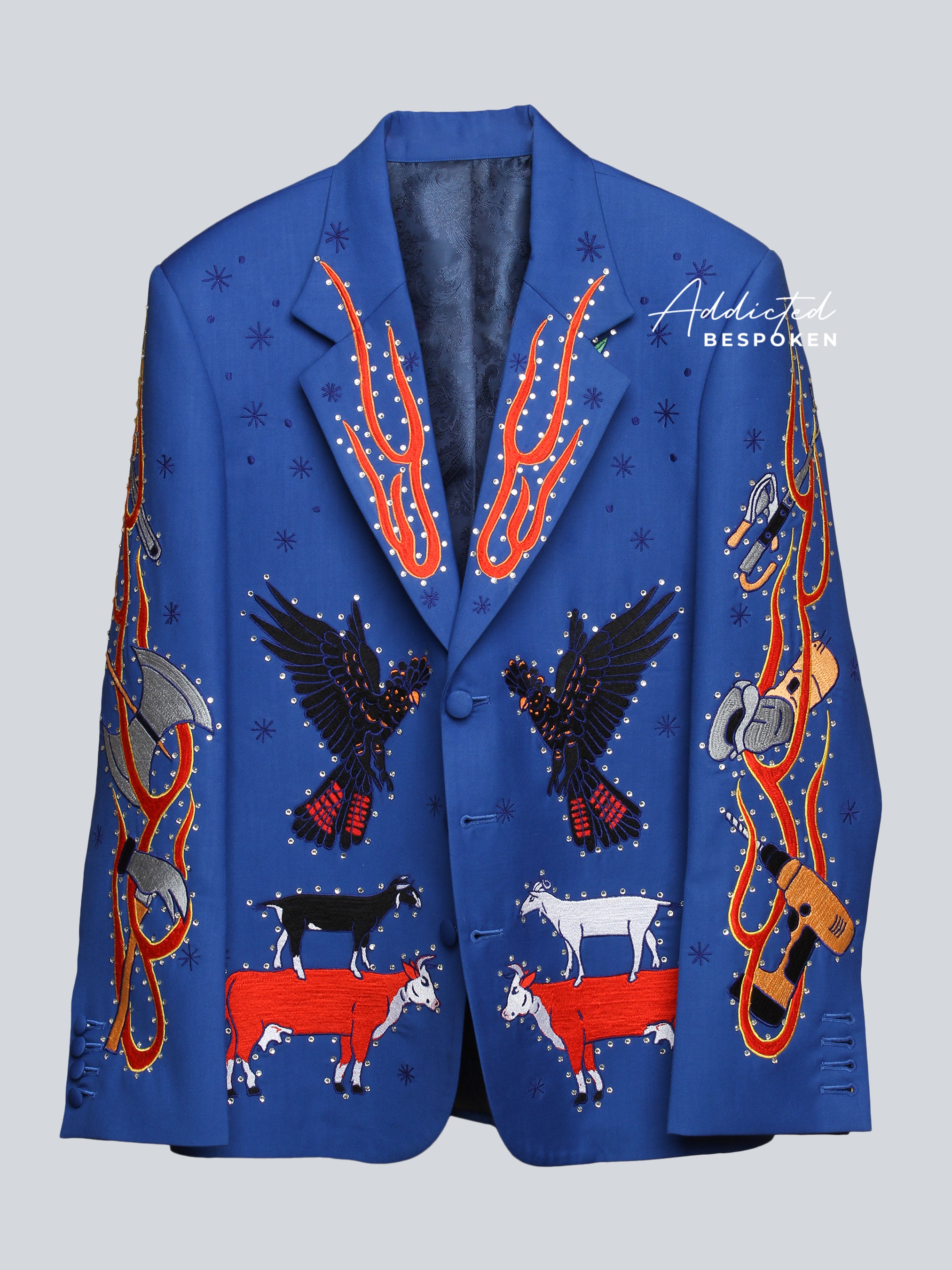 Eccentric Eagle Embroidered Suit