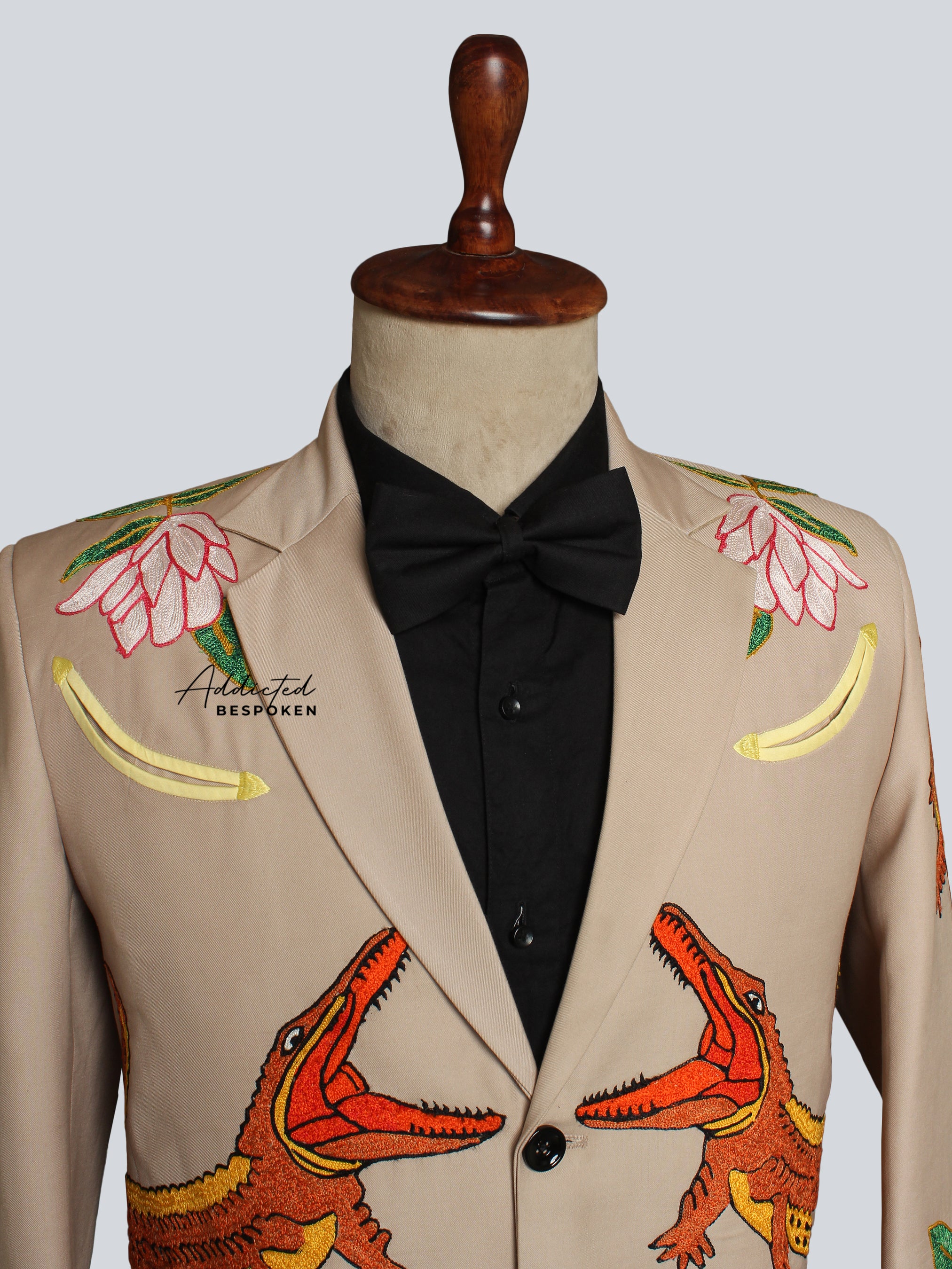 Crocodile-Themed Wedding Suit