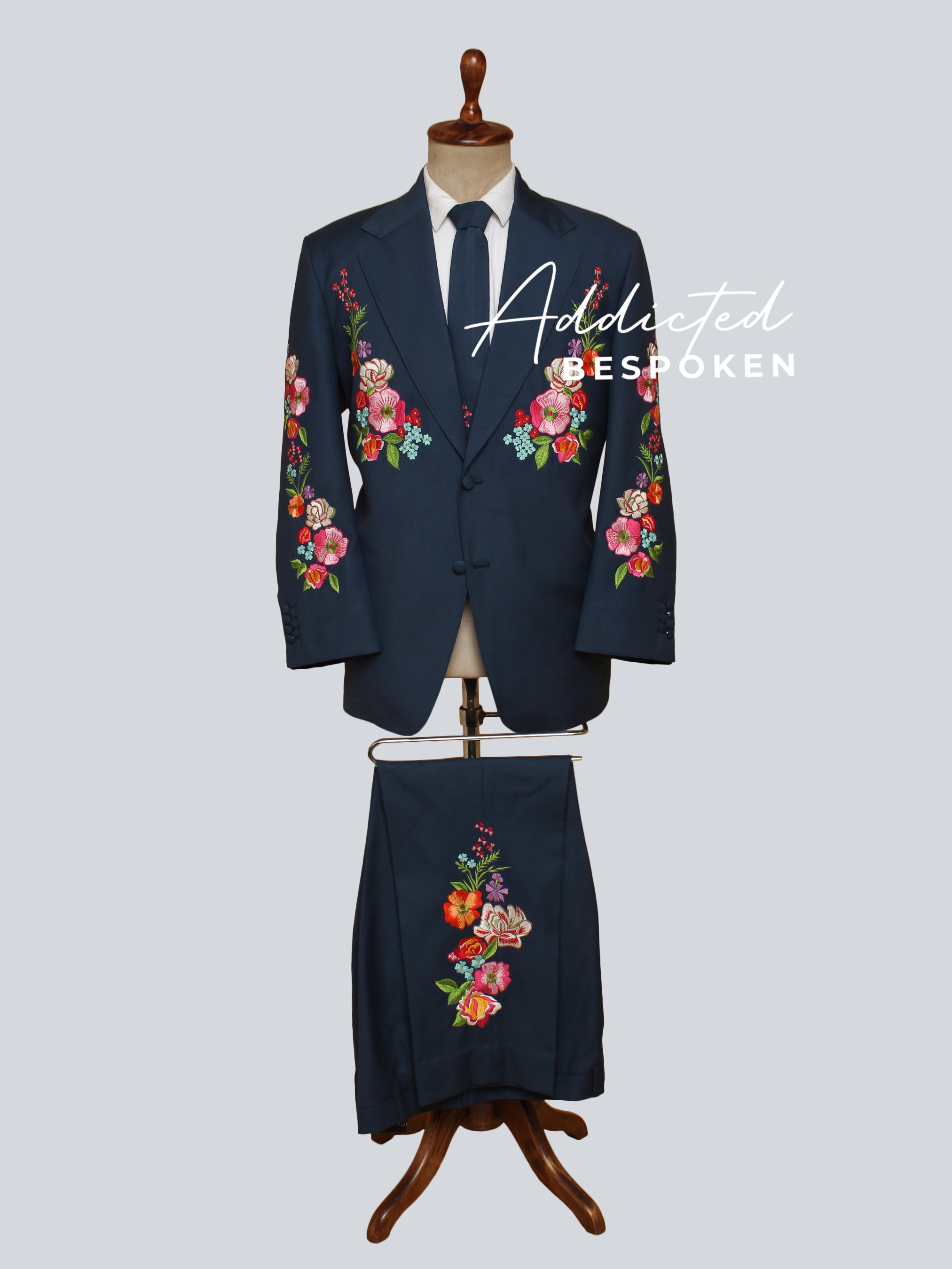 Nature-Inspired Embroidered Suit