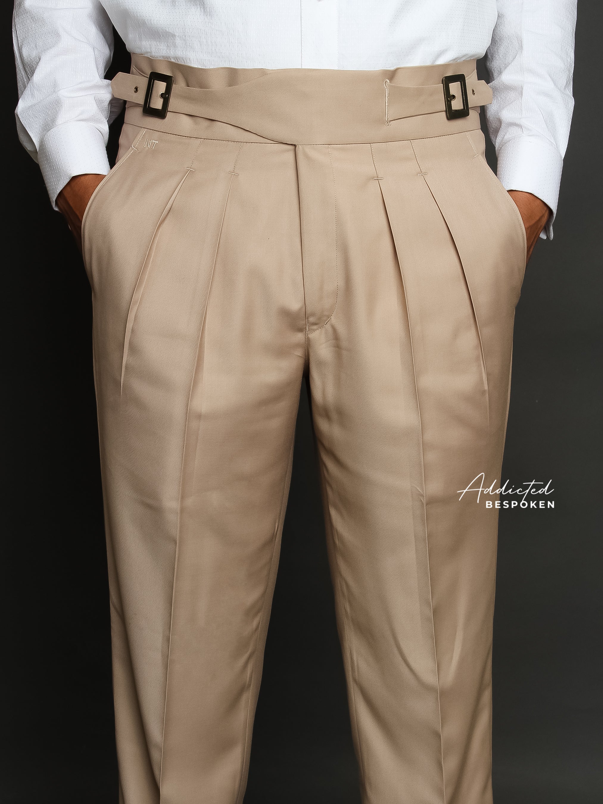 Formal Beige Cotton Pant