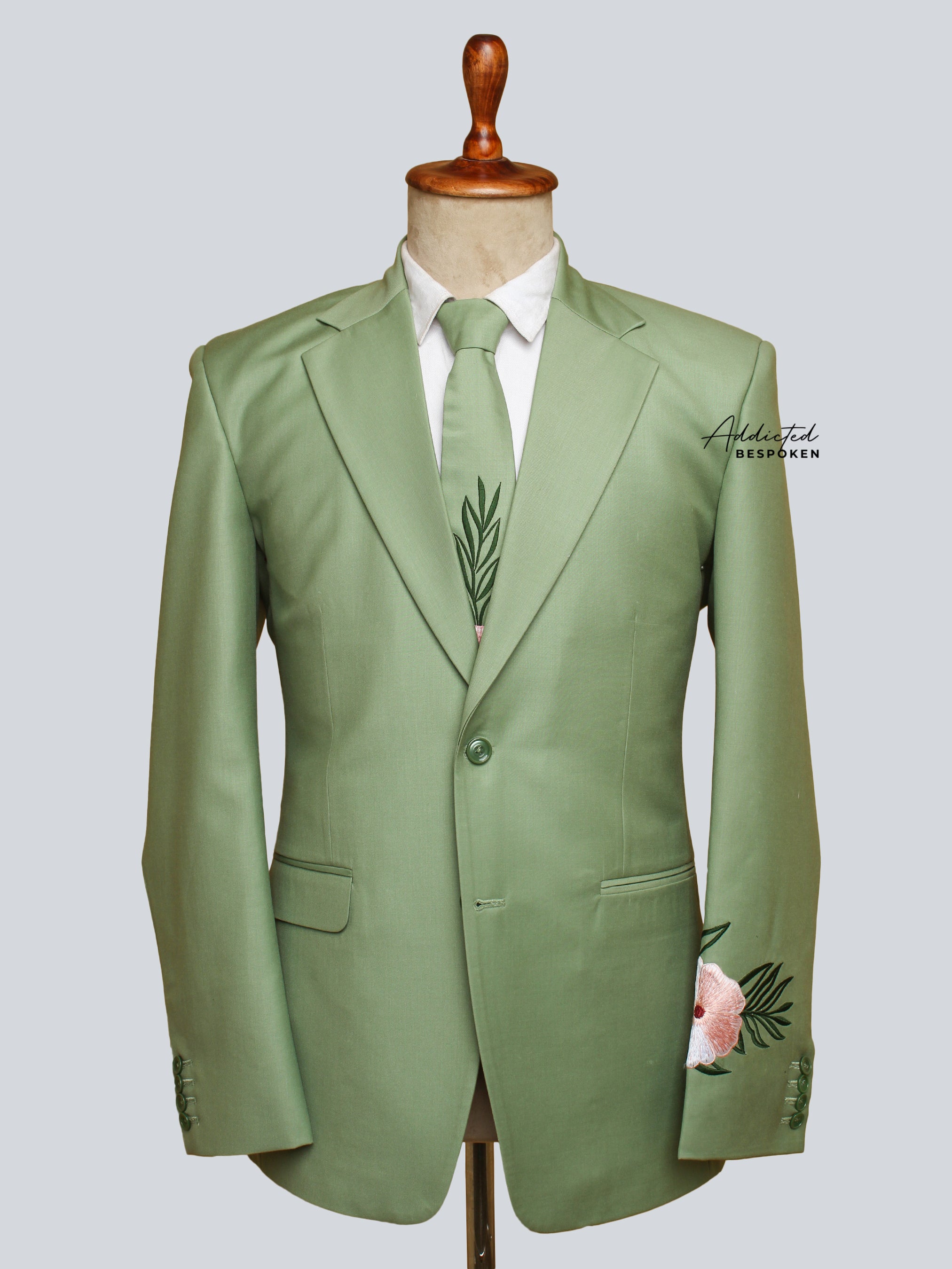 Palm Green Single Breasted Suit