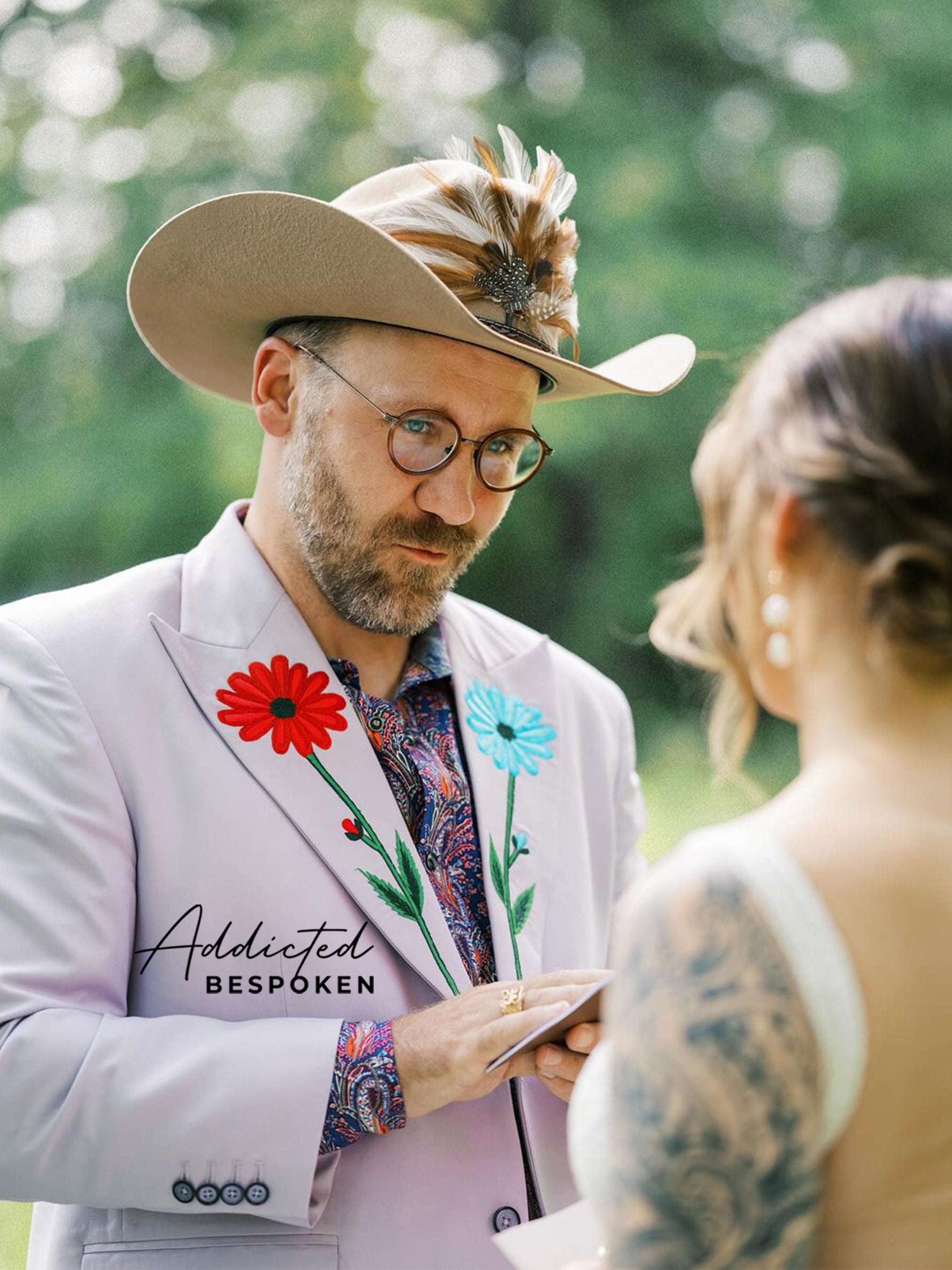 Adorned Floral Wedding Suit