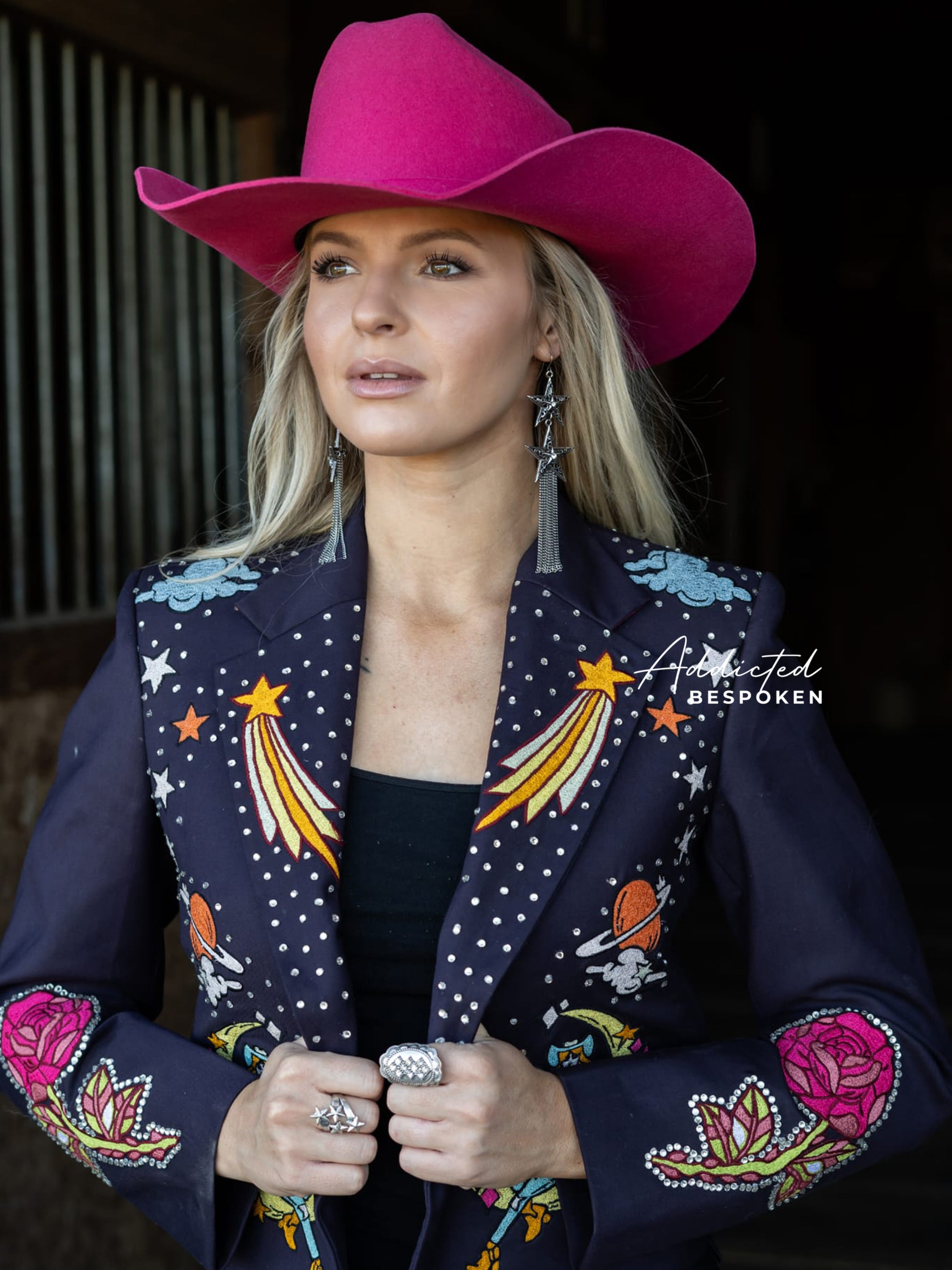 Cowgirl Space Embroidered Blazer