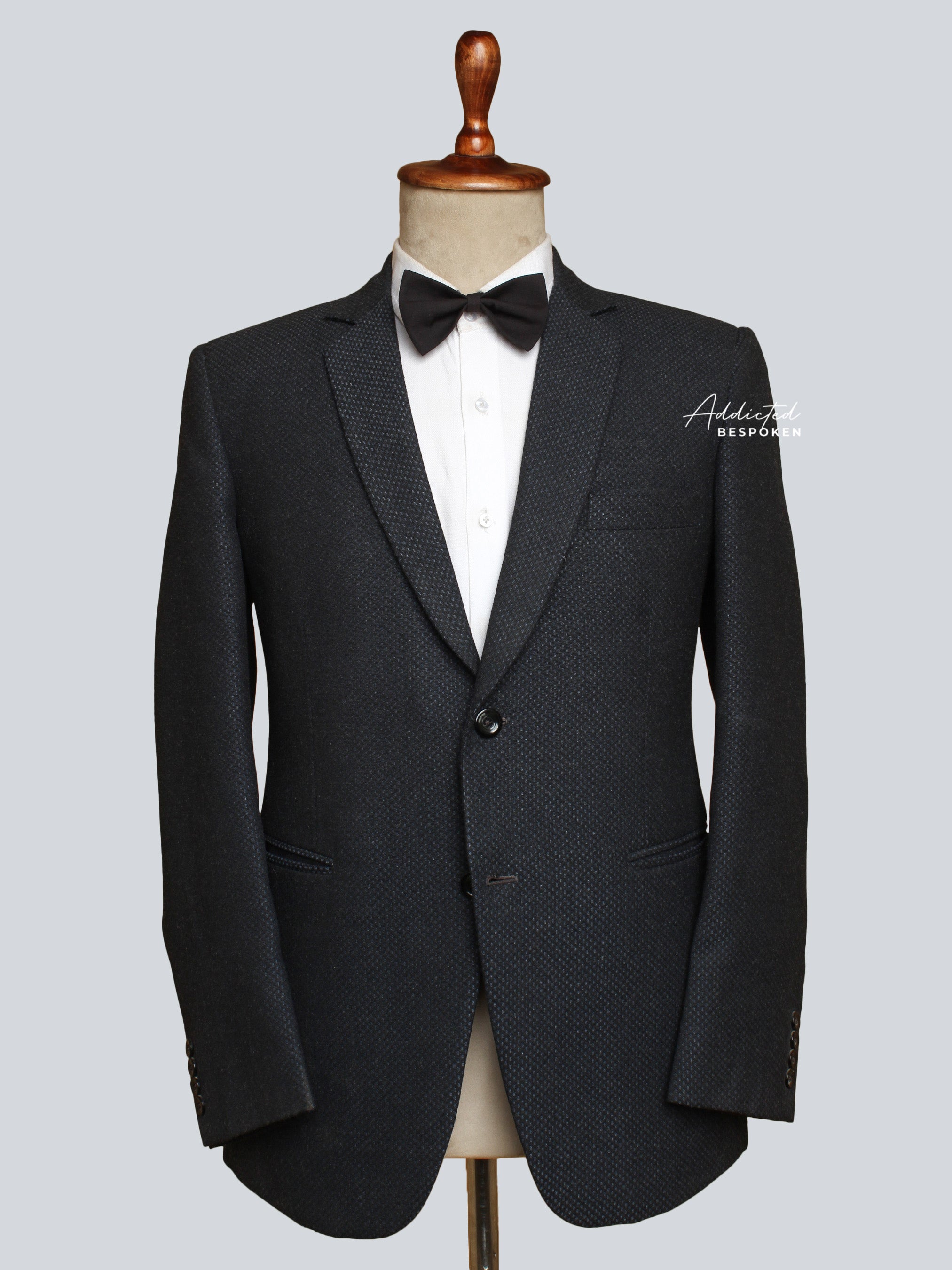 Elegant Black Cotton Blazer (CLS)