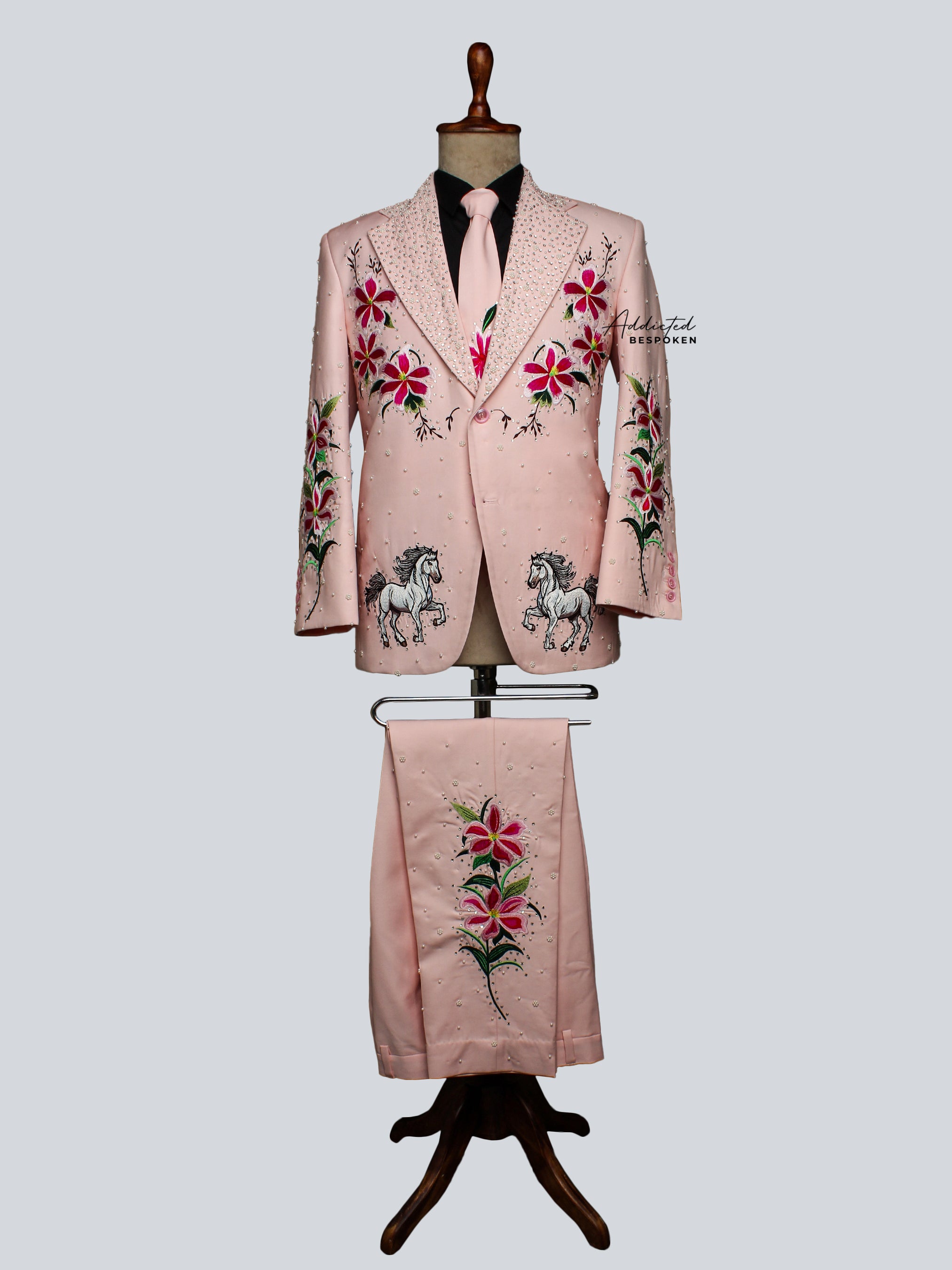 Flora & Fauna Pearl Embellished Suit