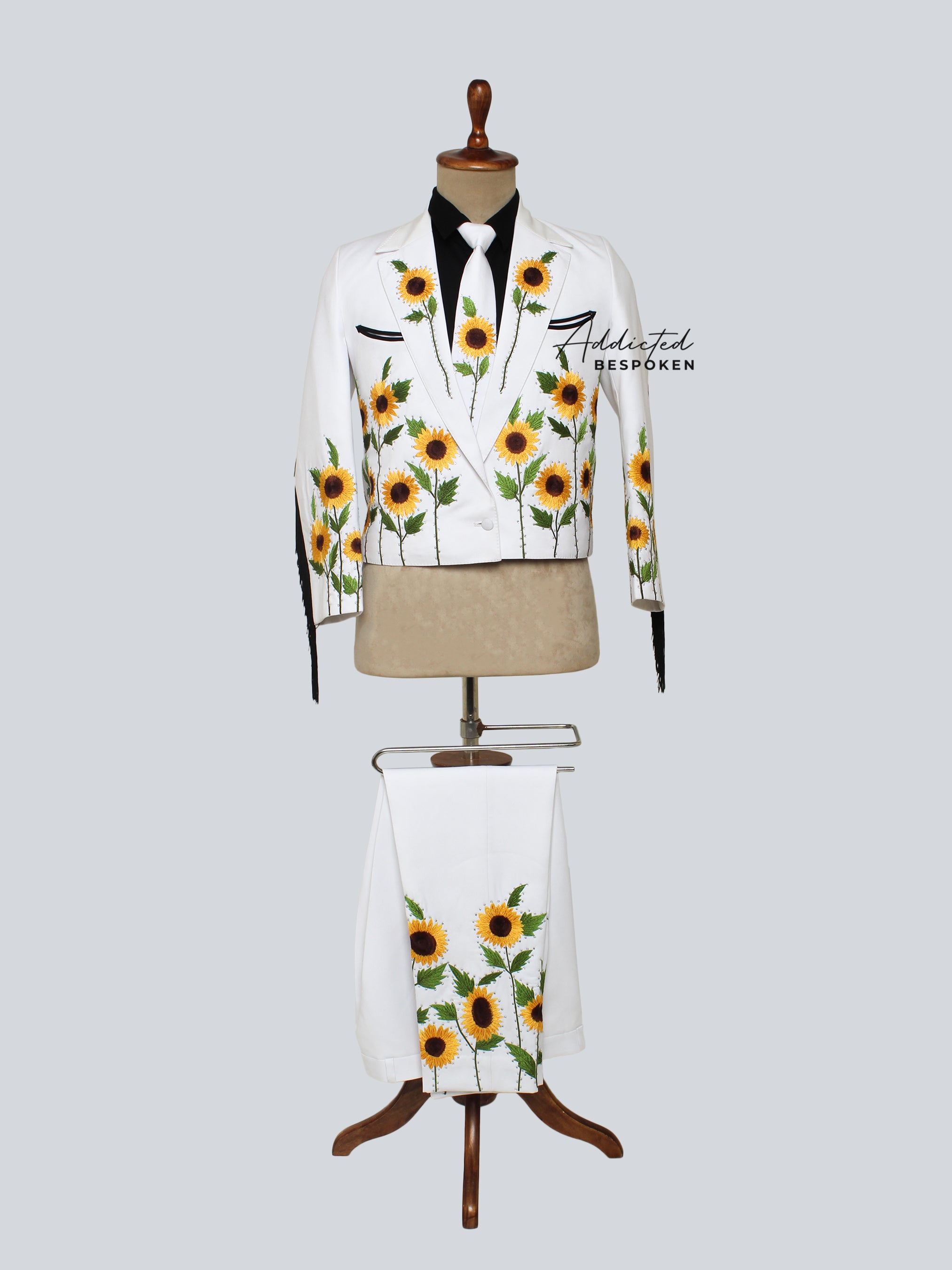 Radiant Sunflower-Themed Bespoke Attire