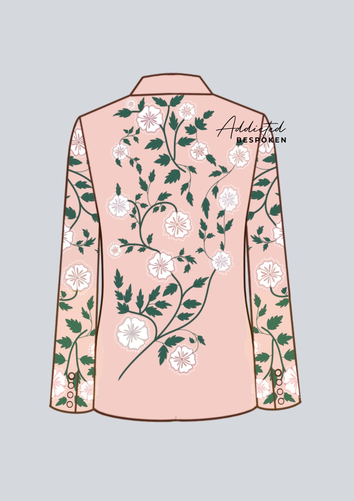 Rose Embroidered Cocktail Attire