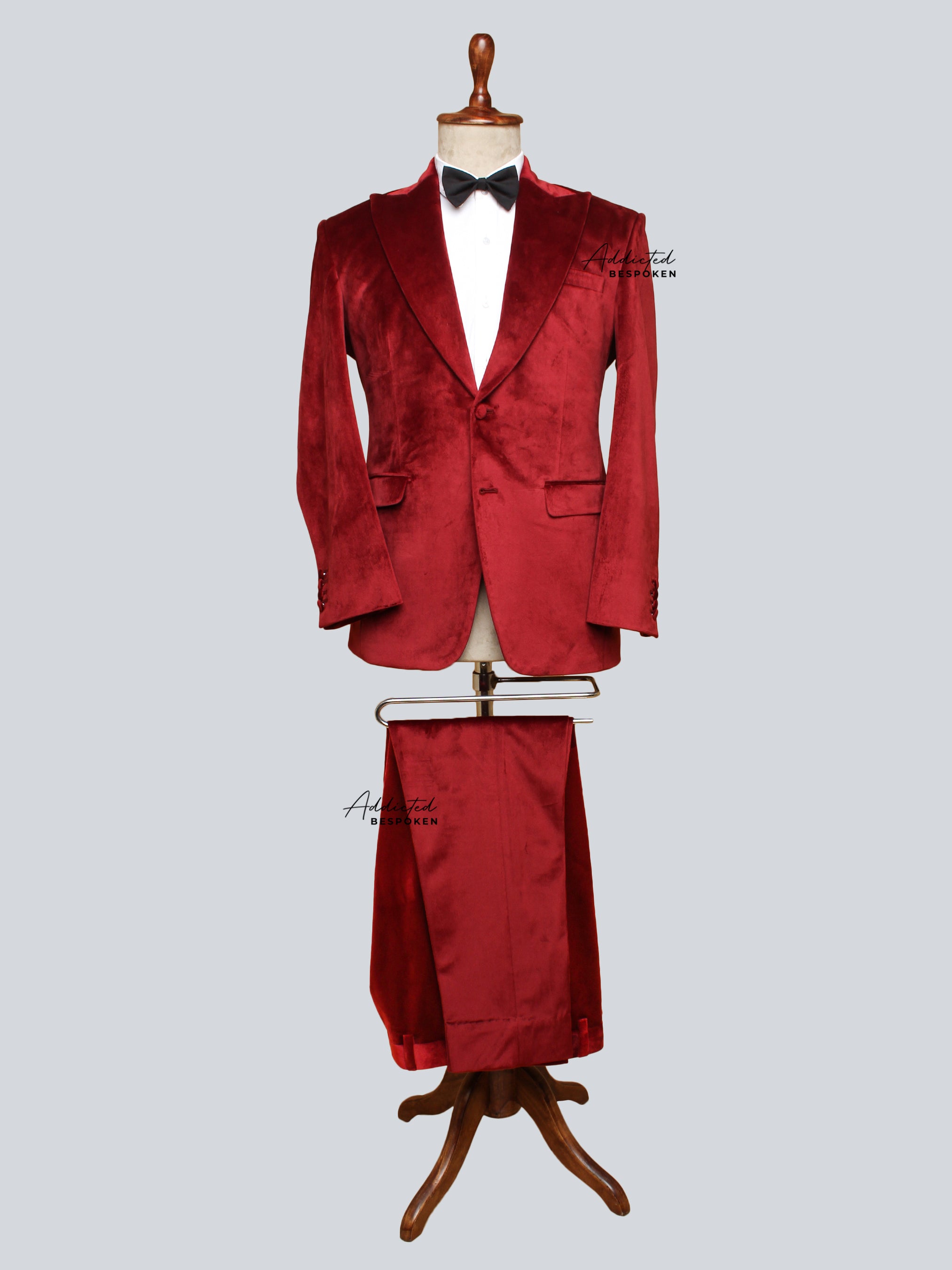 Red Velvet  Tuxedo Suit