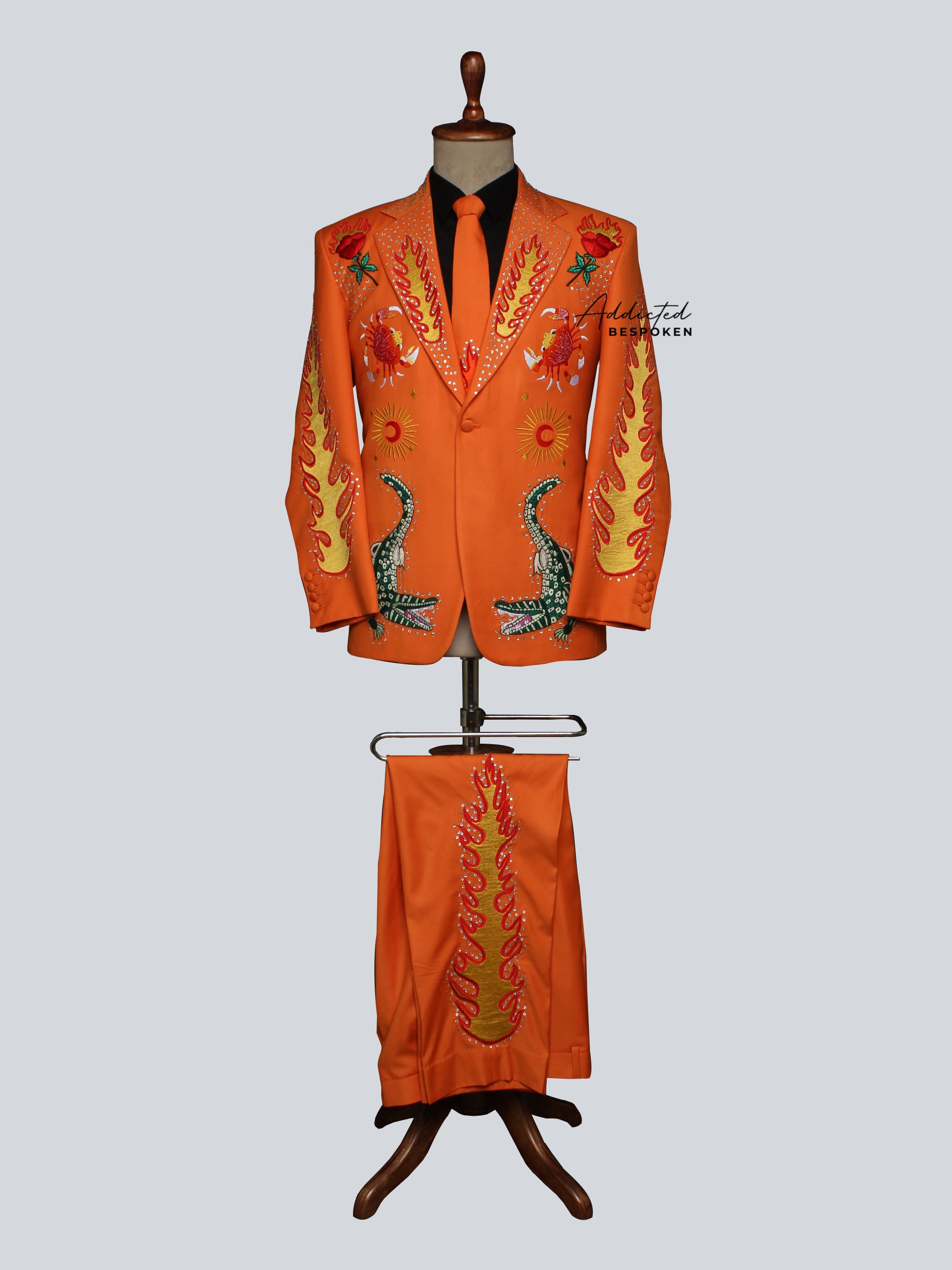 Crocodile Embroidered Suit