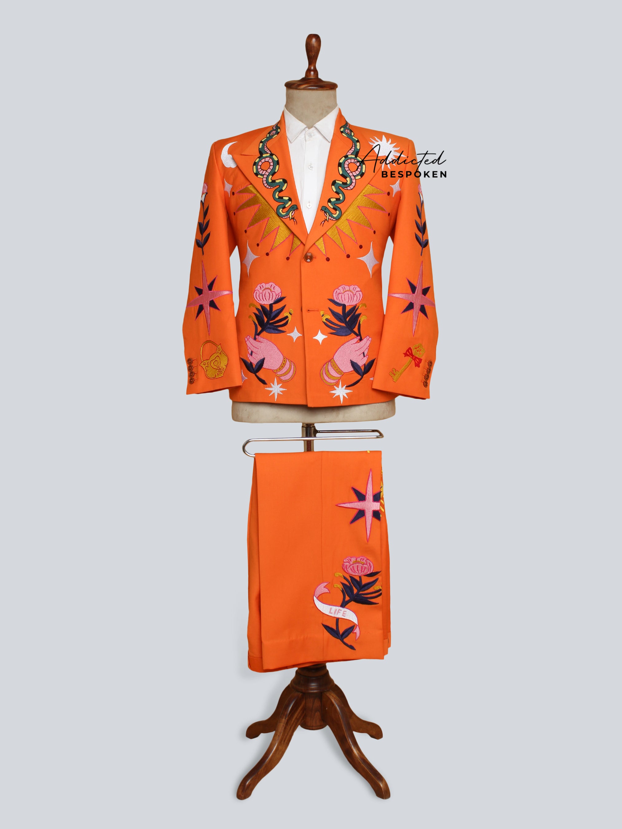 Floral Embroidered Bespoken Suit