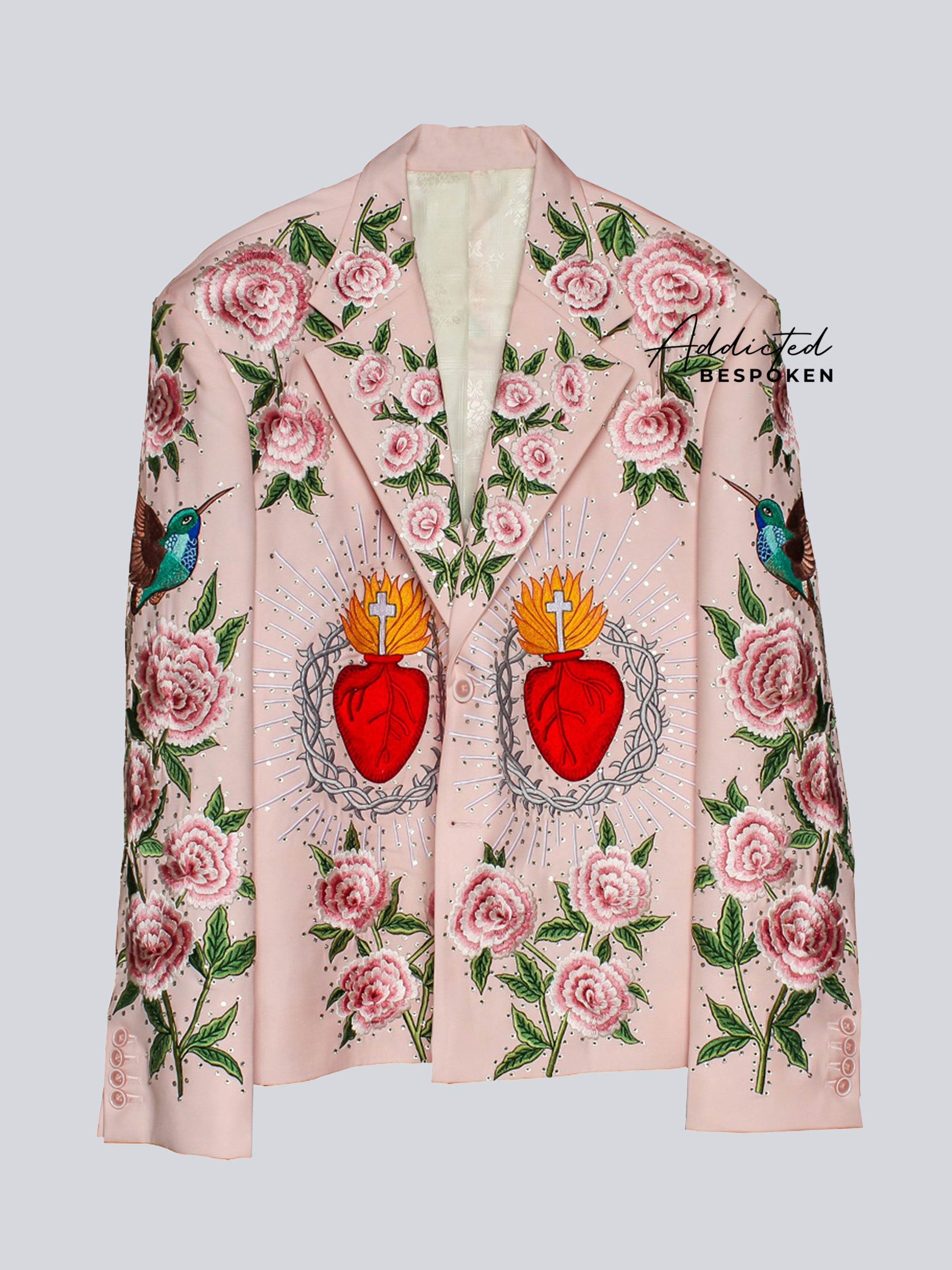 Divine Rose Embroidered Suit