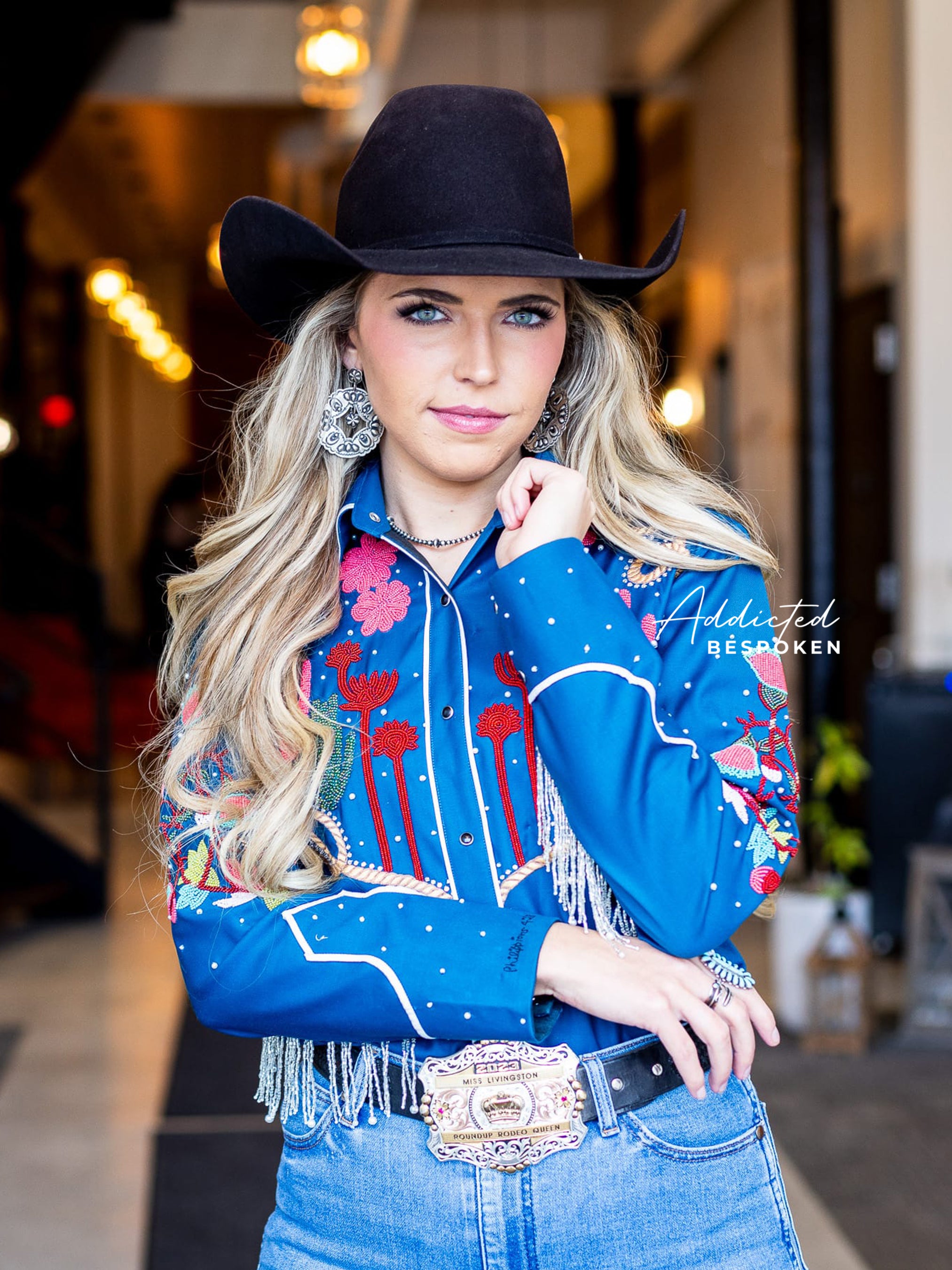 Handcrafted Floral Beaded Shirt