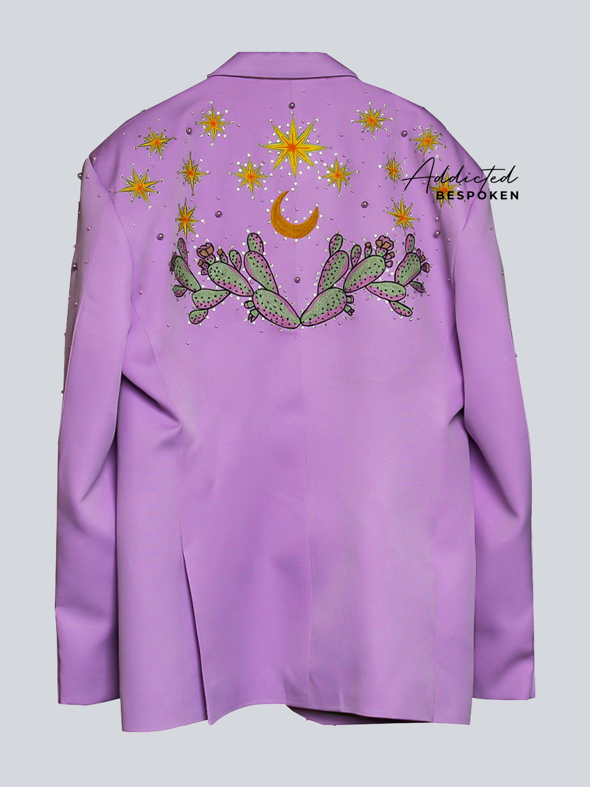 Desert Bloom Lavender Embroidered Suit