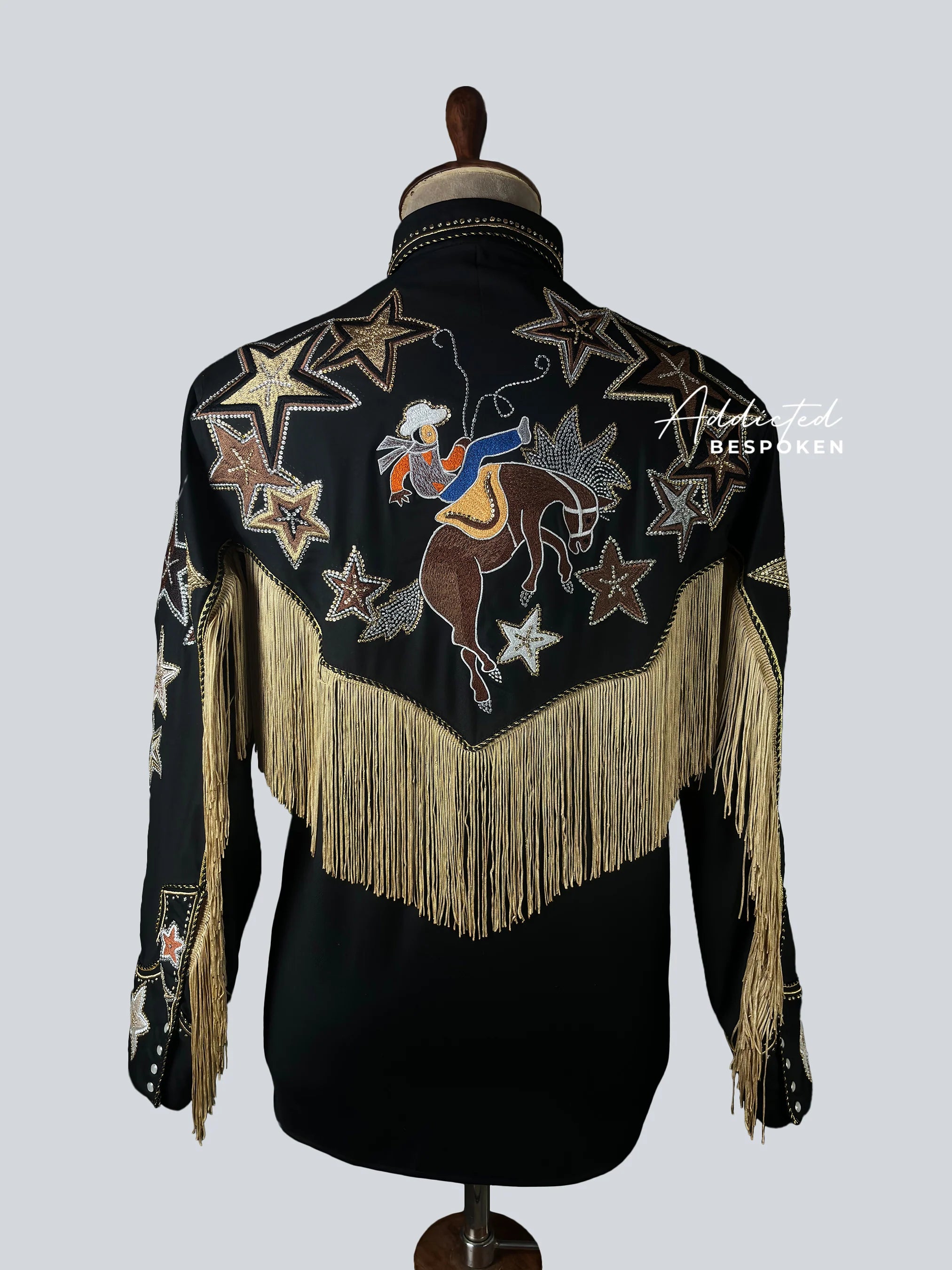 Black Fringe Stars Shirt