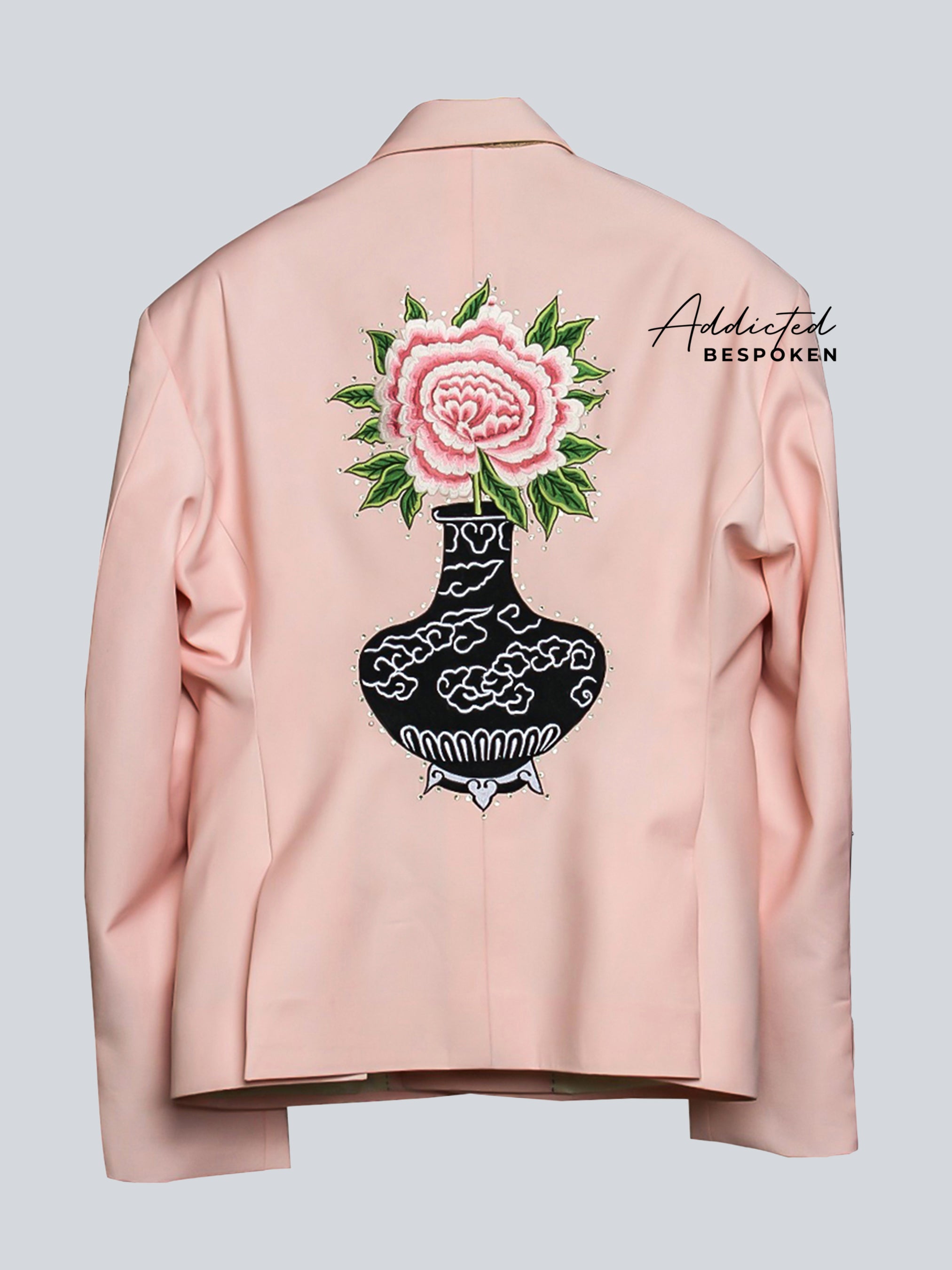 Divine Rose Embroidered Suit