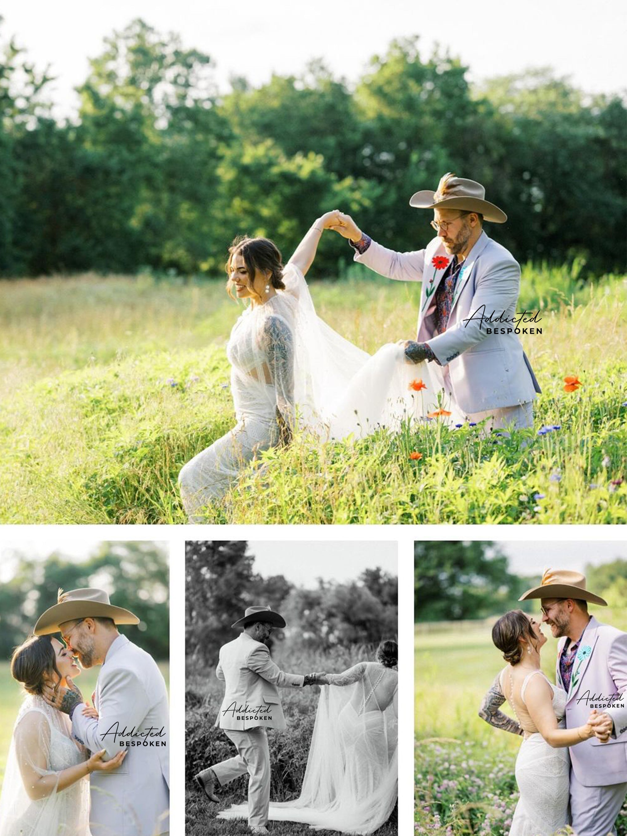 Adorned Floral Wedding Suit