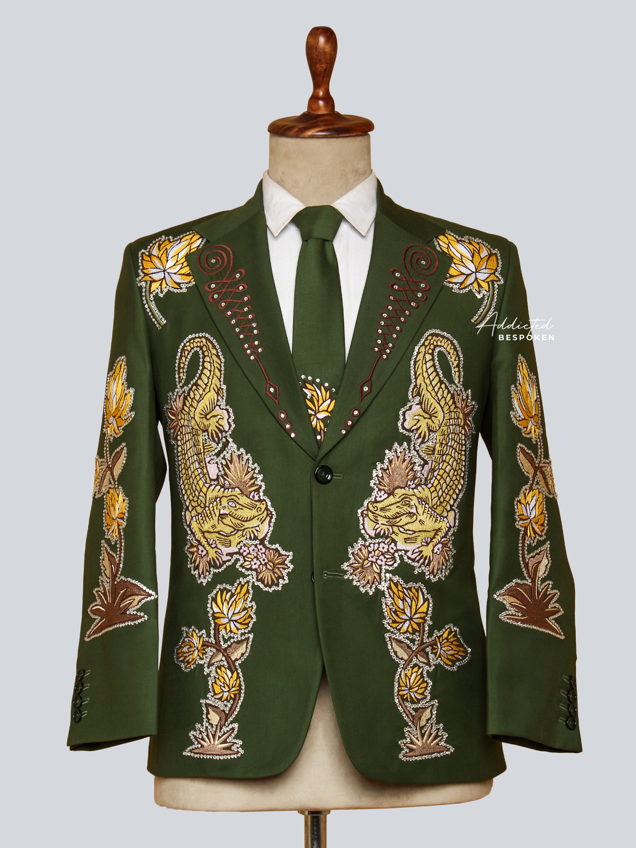 Crocodile Embellished Cowboy Suit