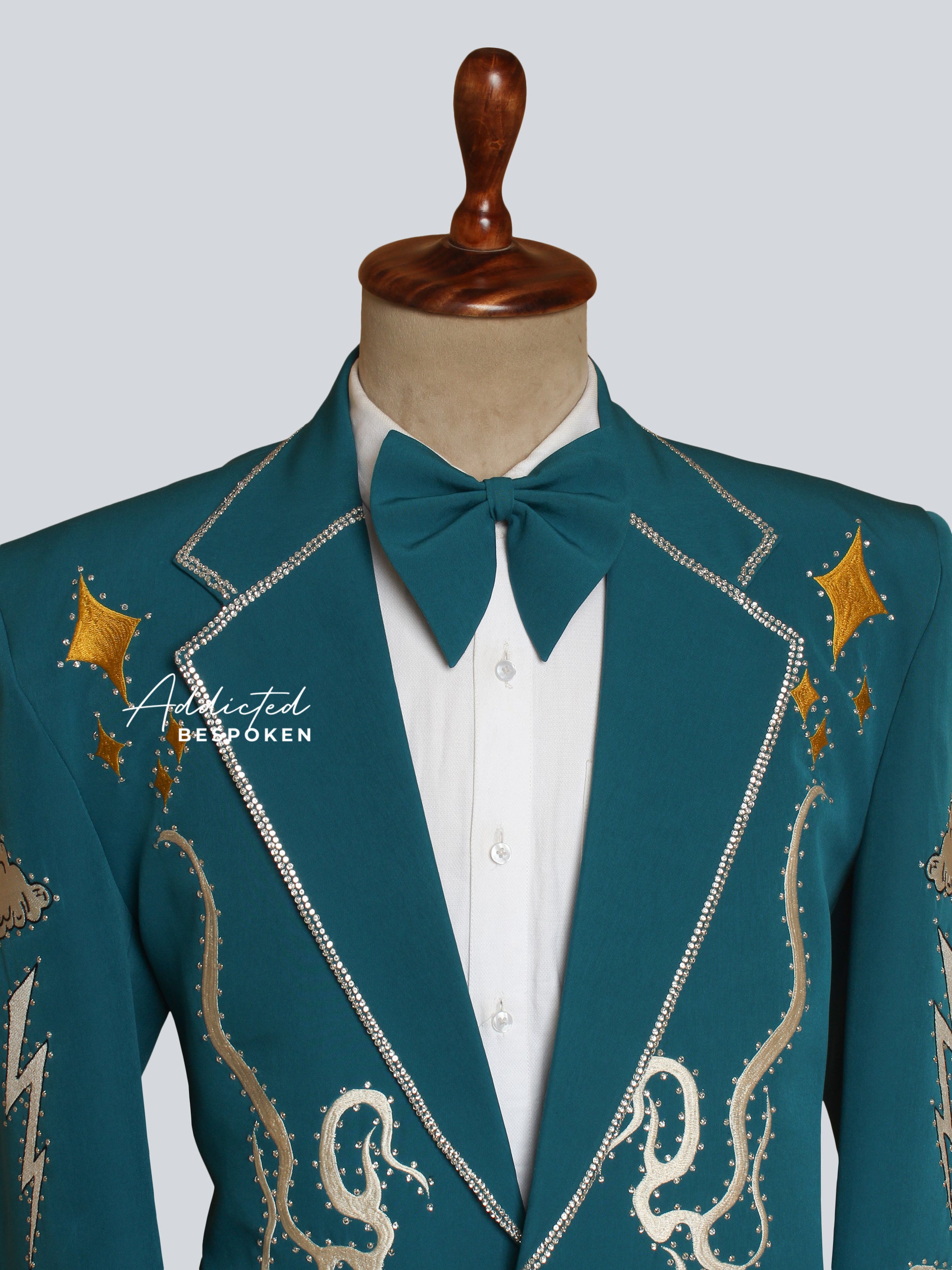 Western-Themed Embroidered Suit