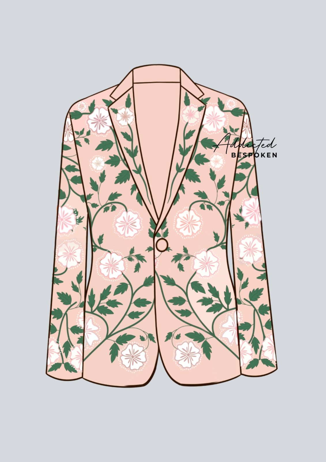 Rose Embroidered Cocktail Attire