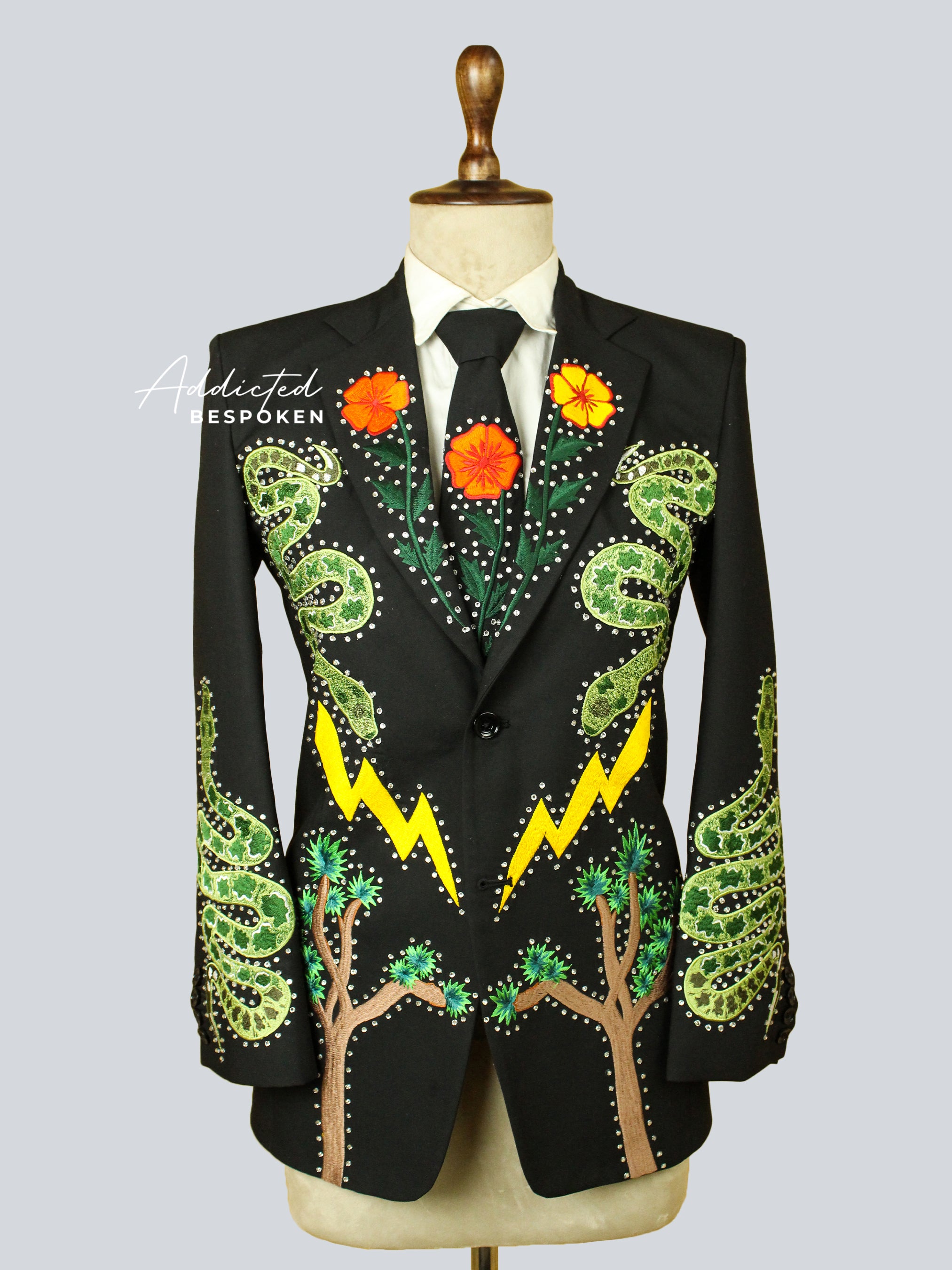 Oak Tree Embroidered Pantsuit