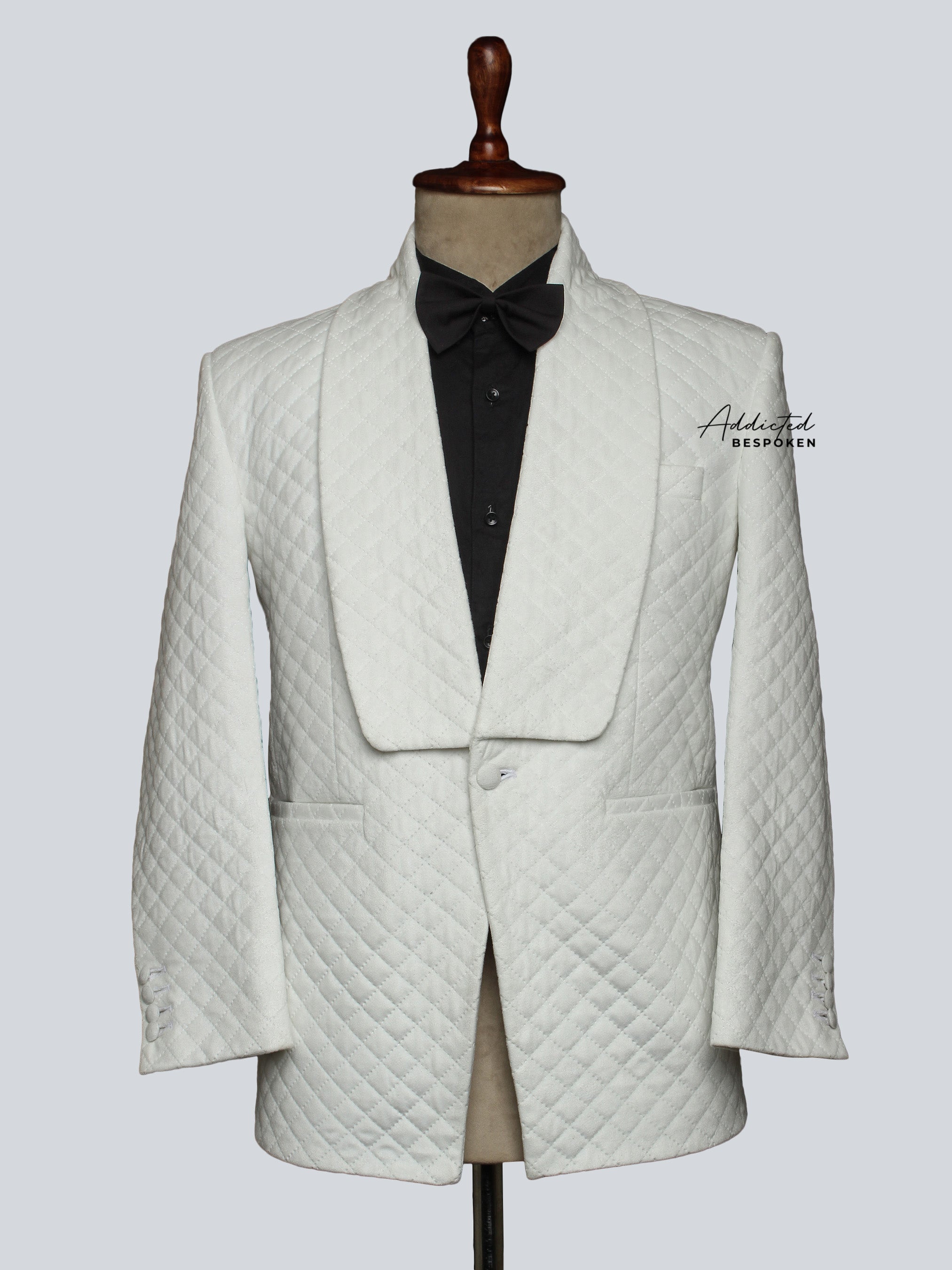 White Shawl Lapel Prom Suit