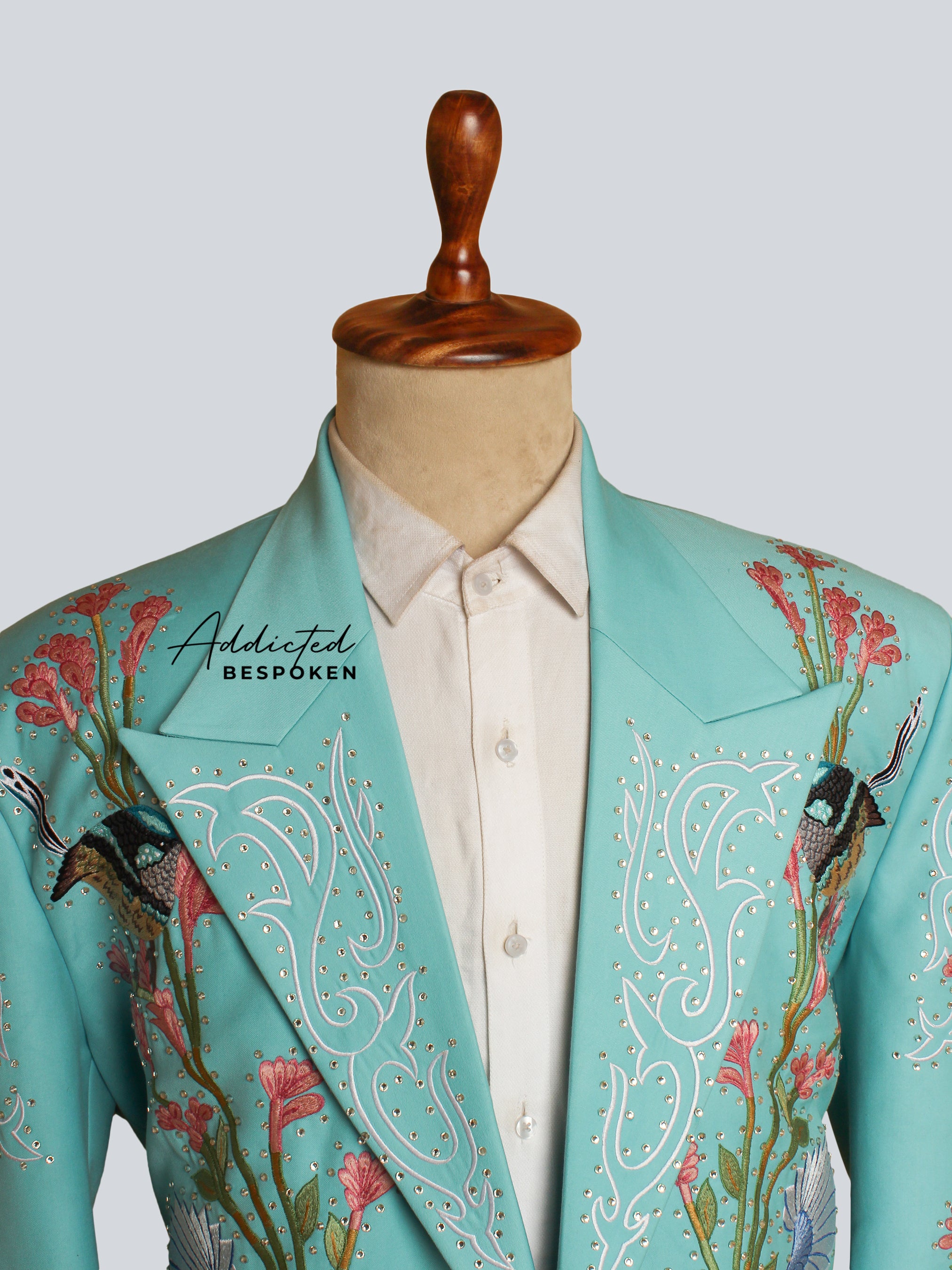 Pastel Meadow Embroidered Suit