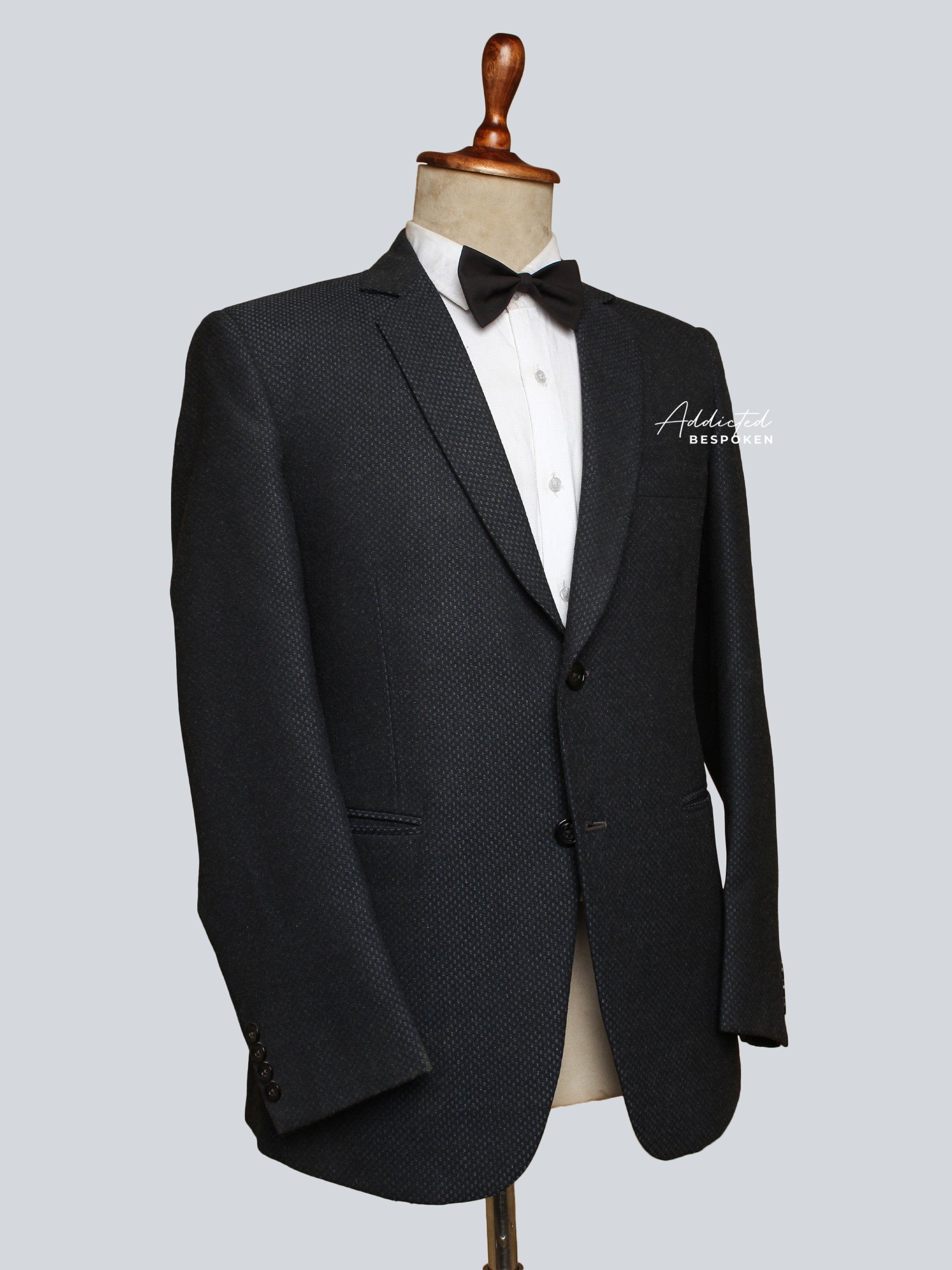 Elegant Black Cotton Blazer (CLS)