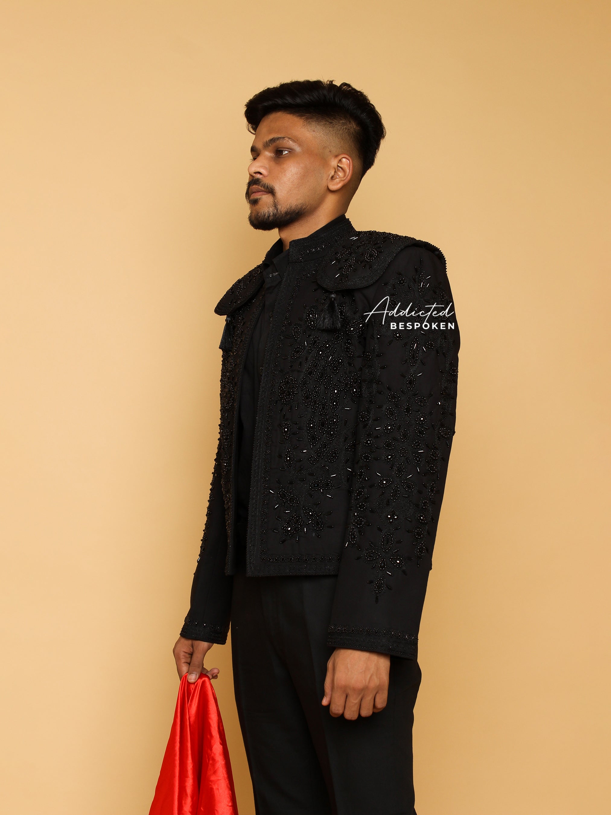 Black Embroidered Matador Jacket