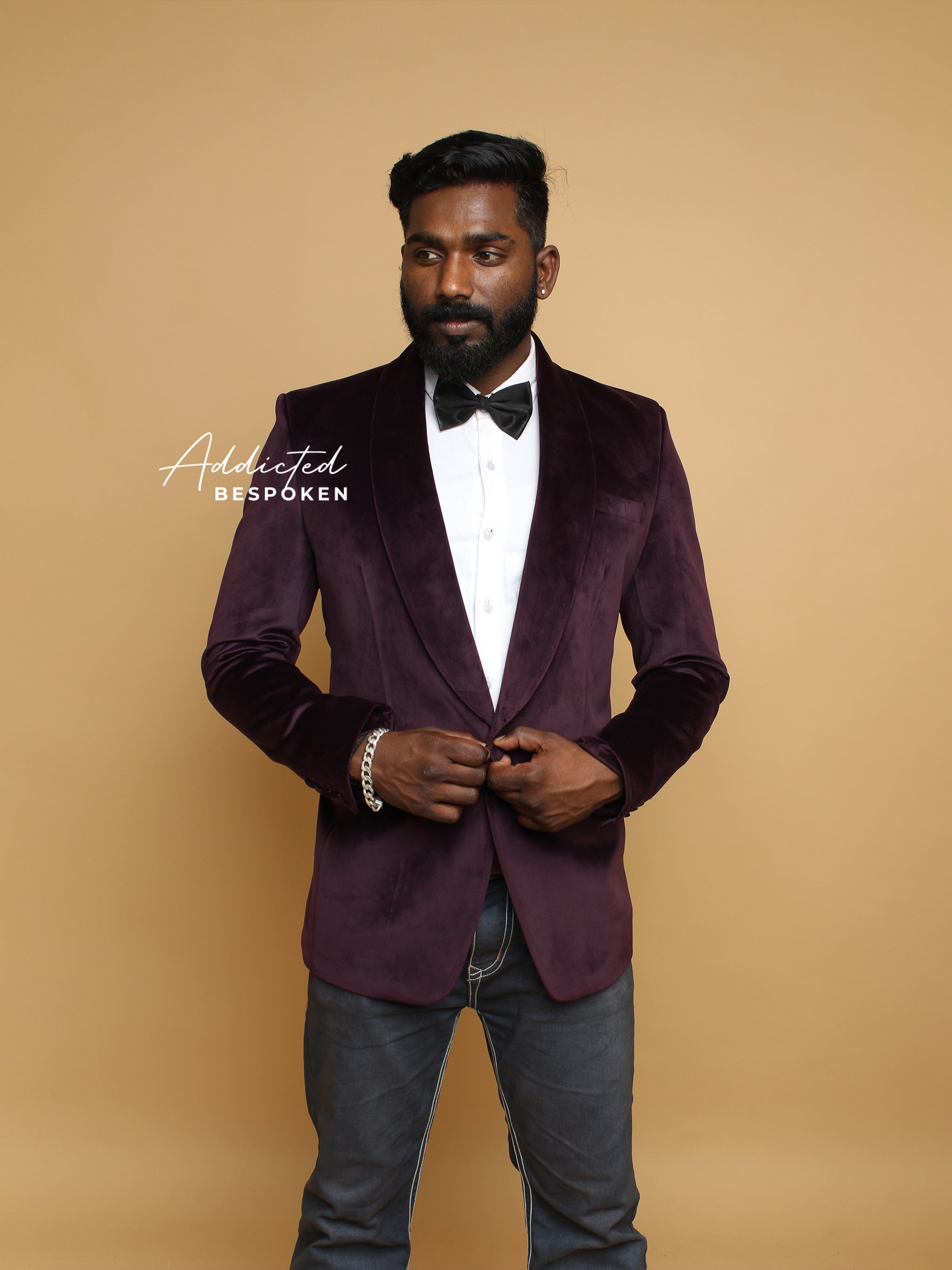 Designer Velvet Groomsmen Jacket