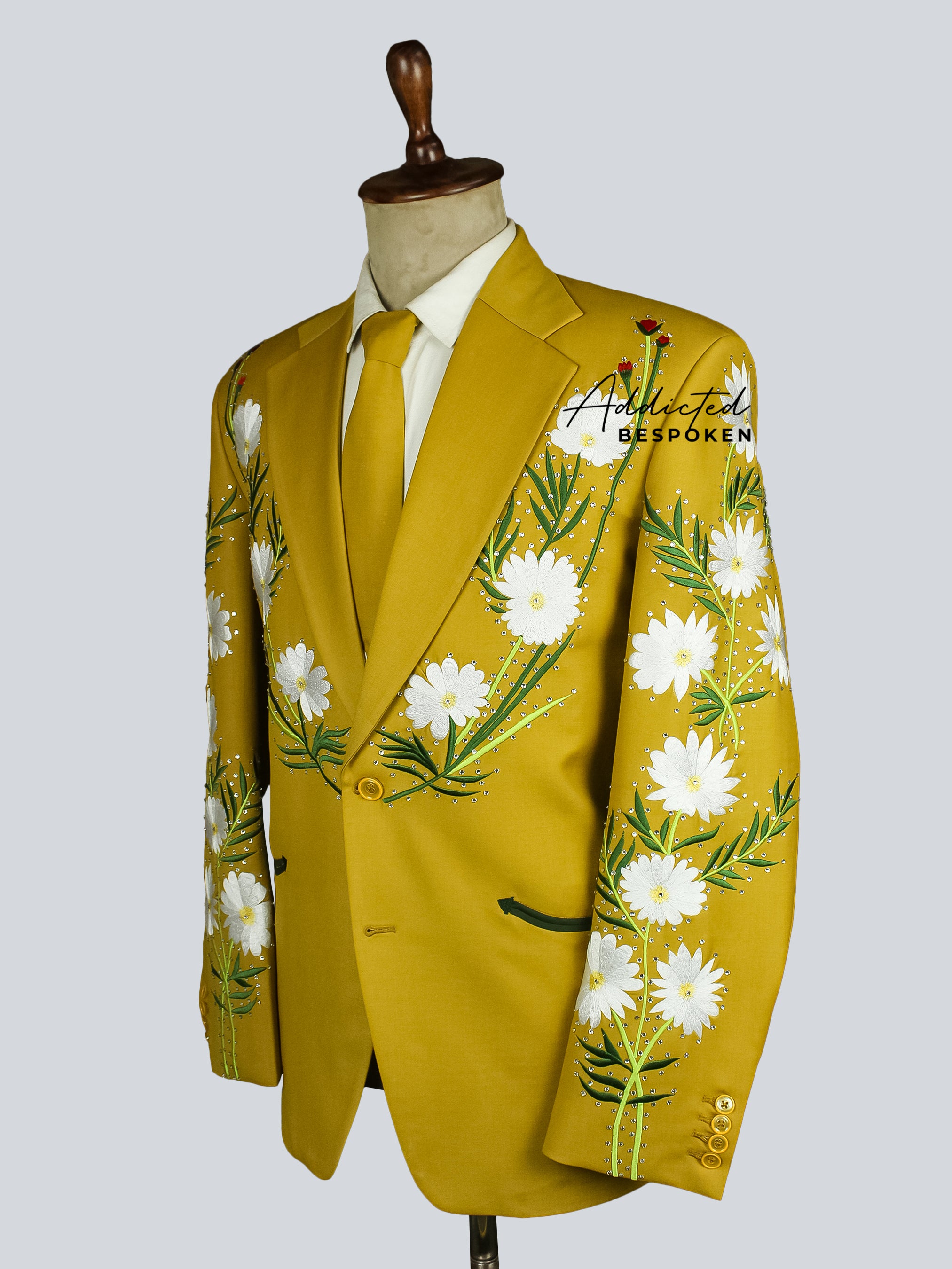 Mustard Daisy Floral Suit