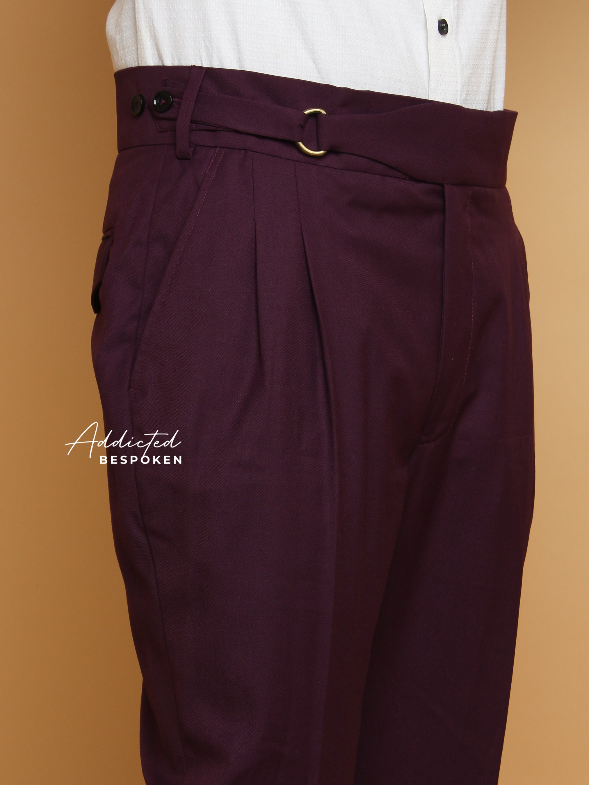 Designer Wine Cotton Pant