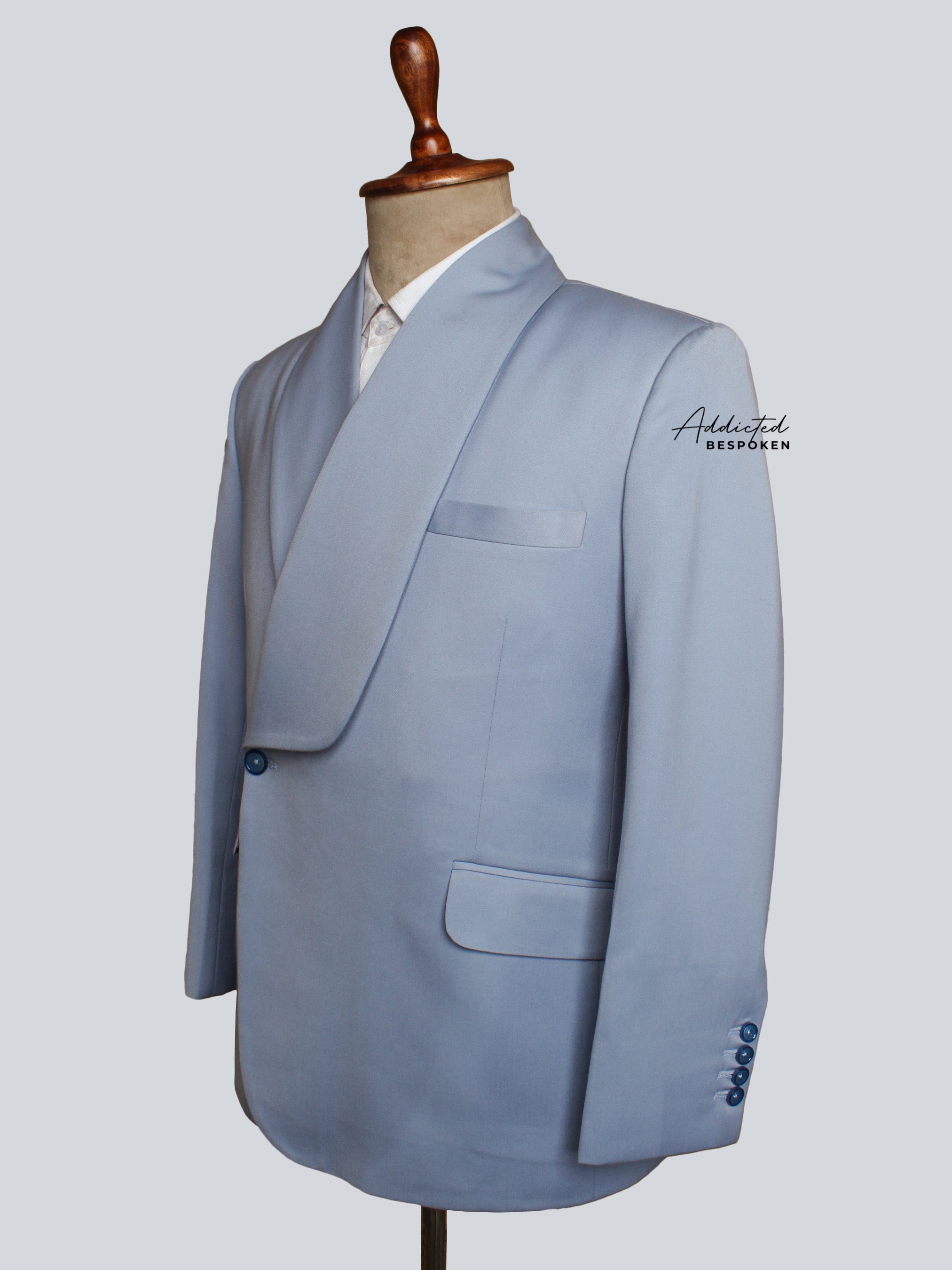 Ice Blue Overlap Blazer (CLS)