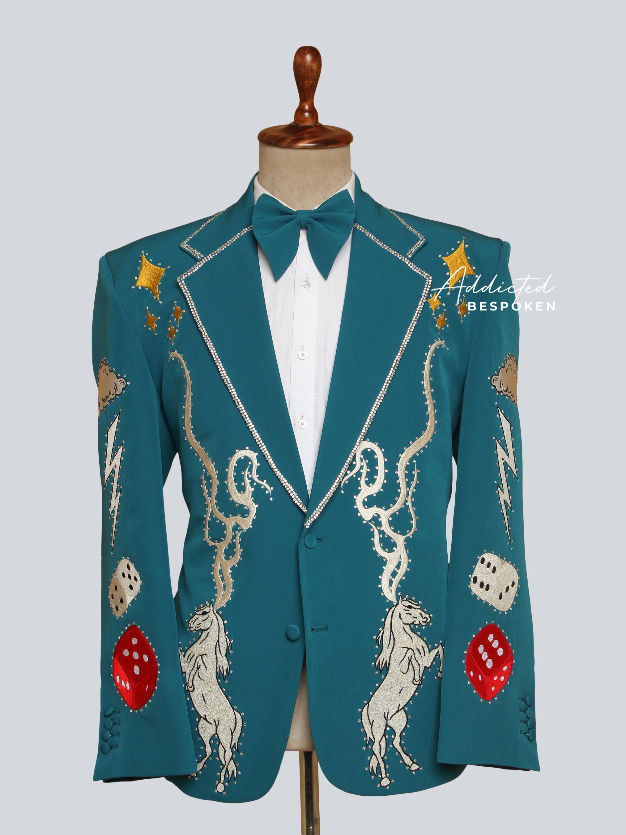 Western-Themed Embroidered Suit