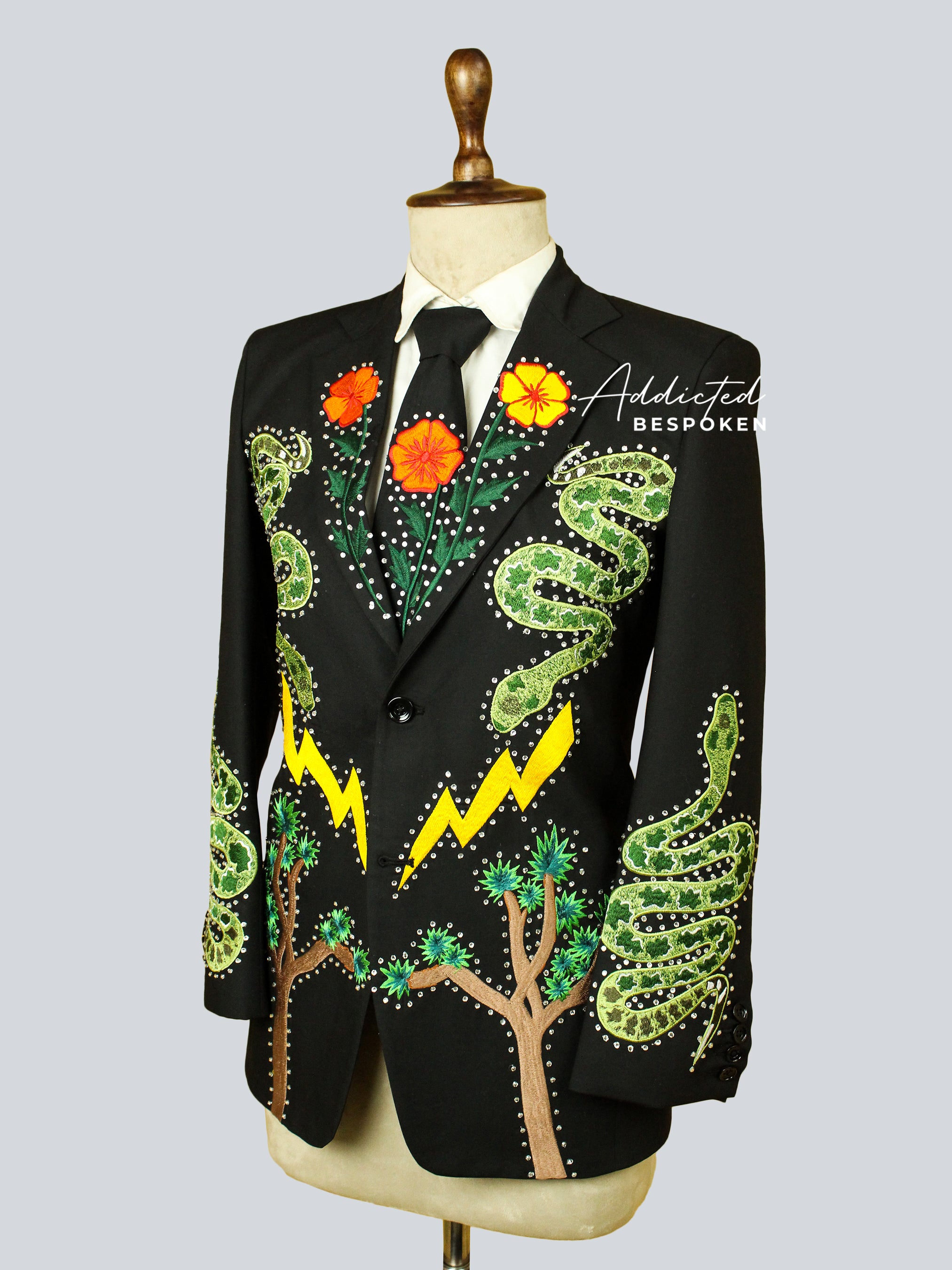 Oak Tree Embroidered Pantsuit