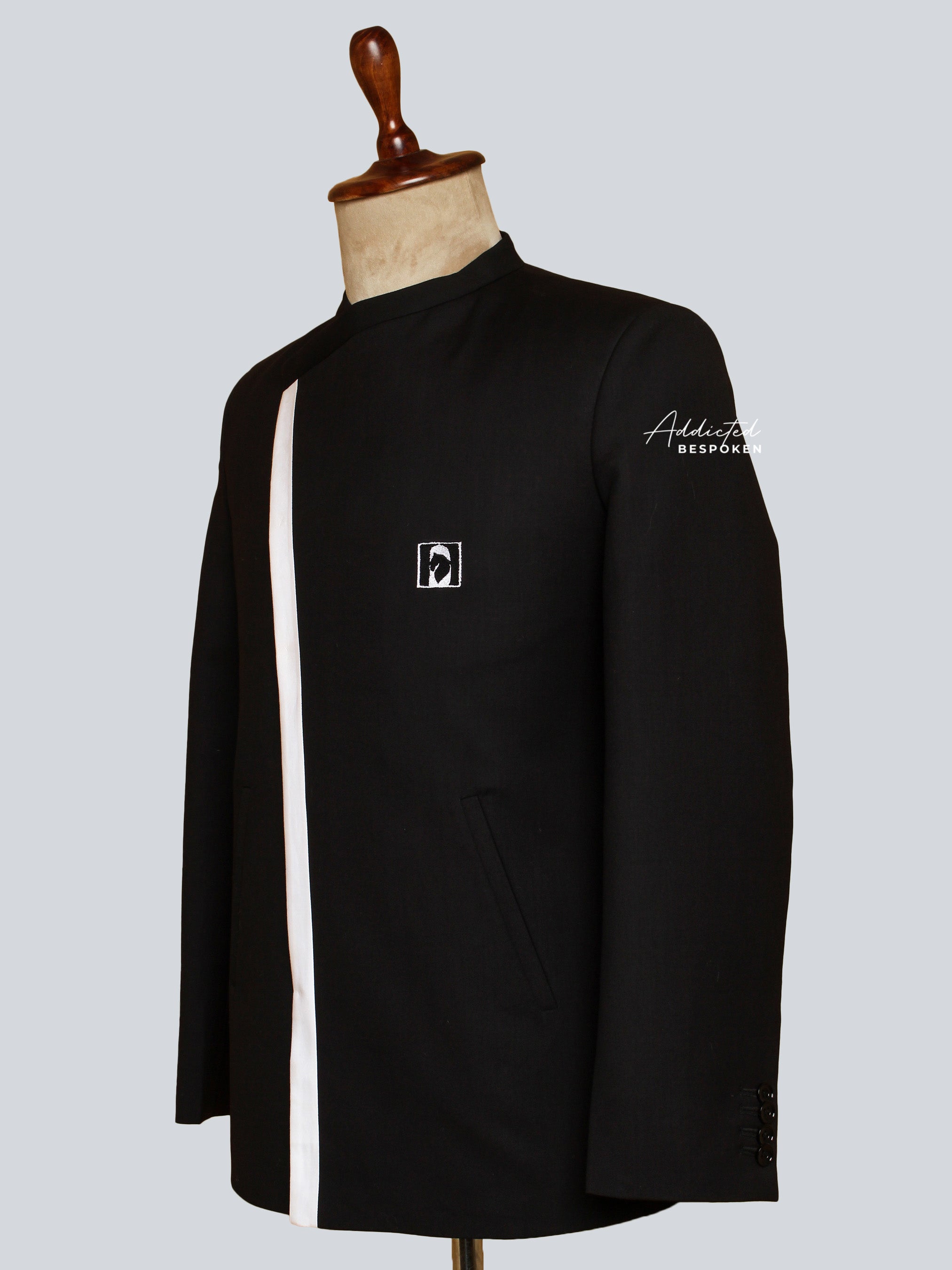 Black Designer Collar Jacket (CLS)