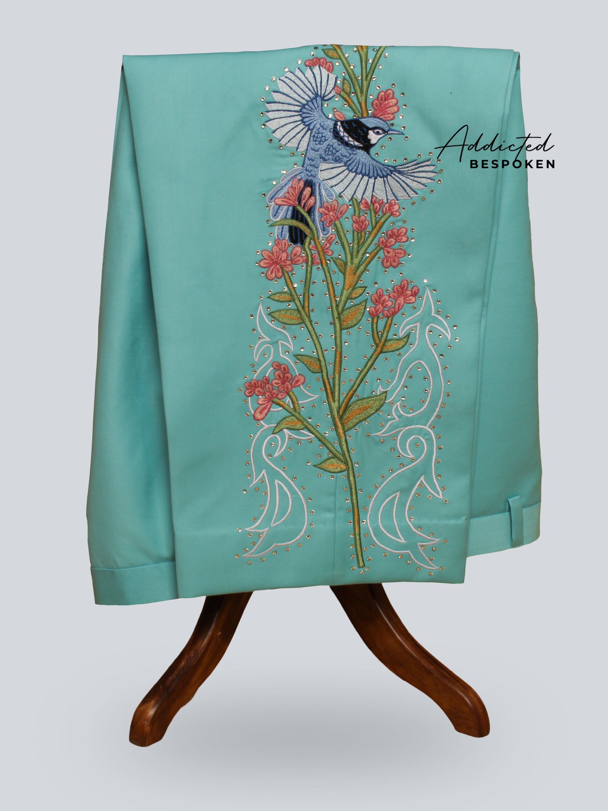 Pastel Meadow Embroidered Suit