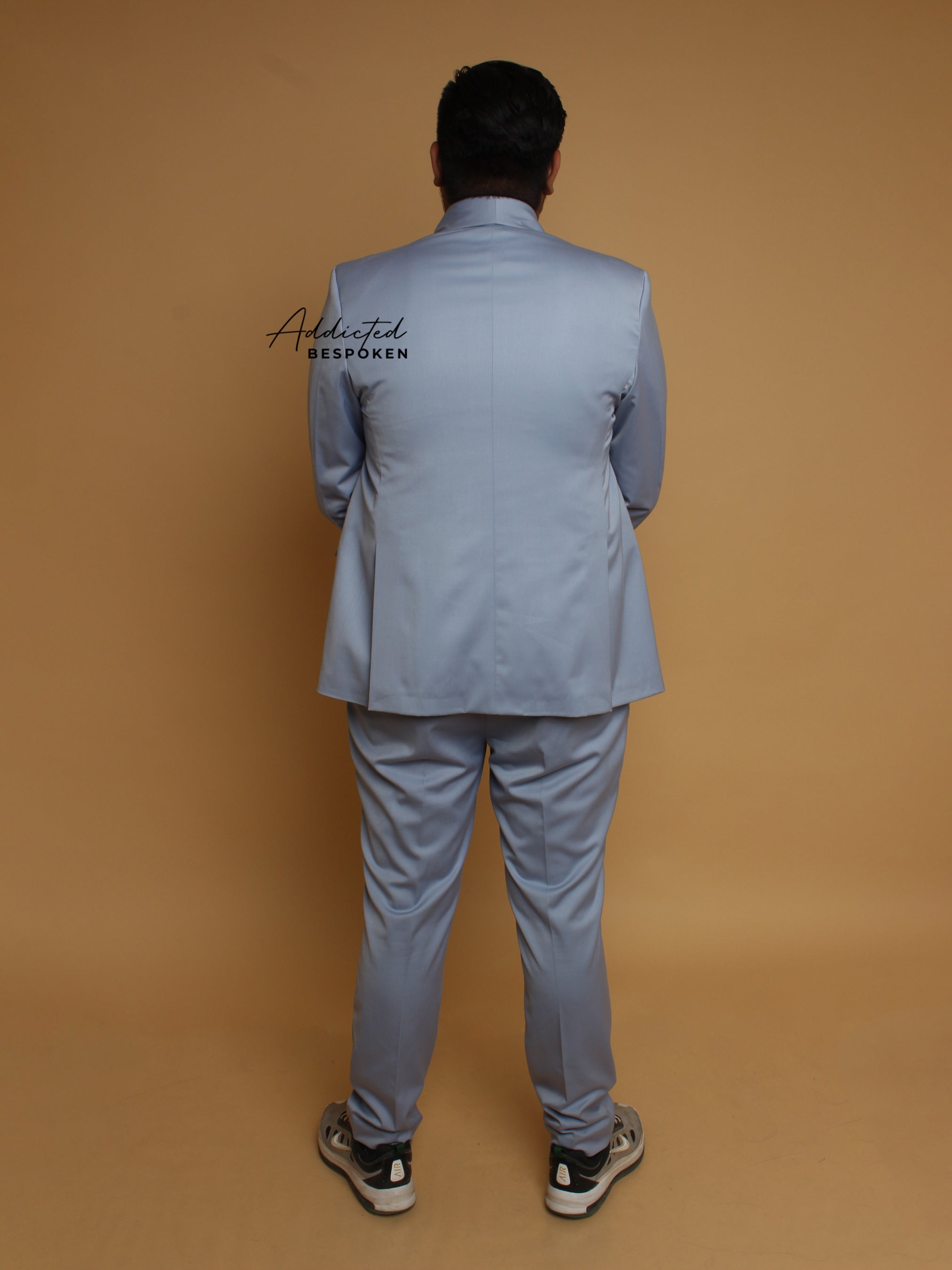 Modern Overlap Blazer Suit