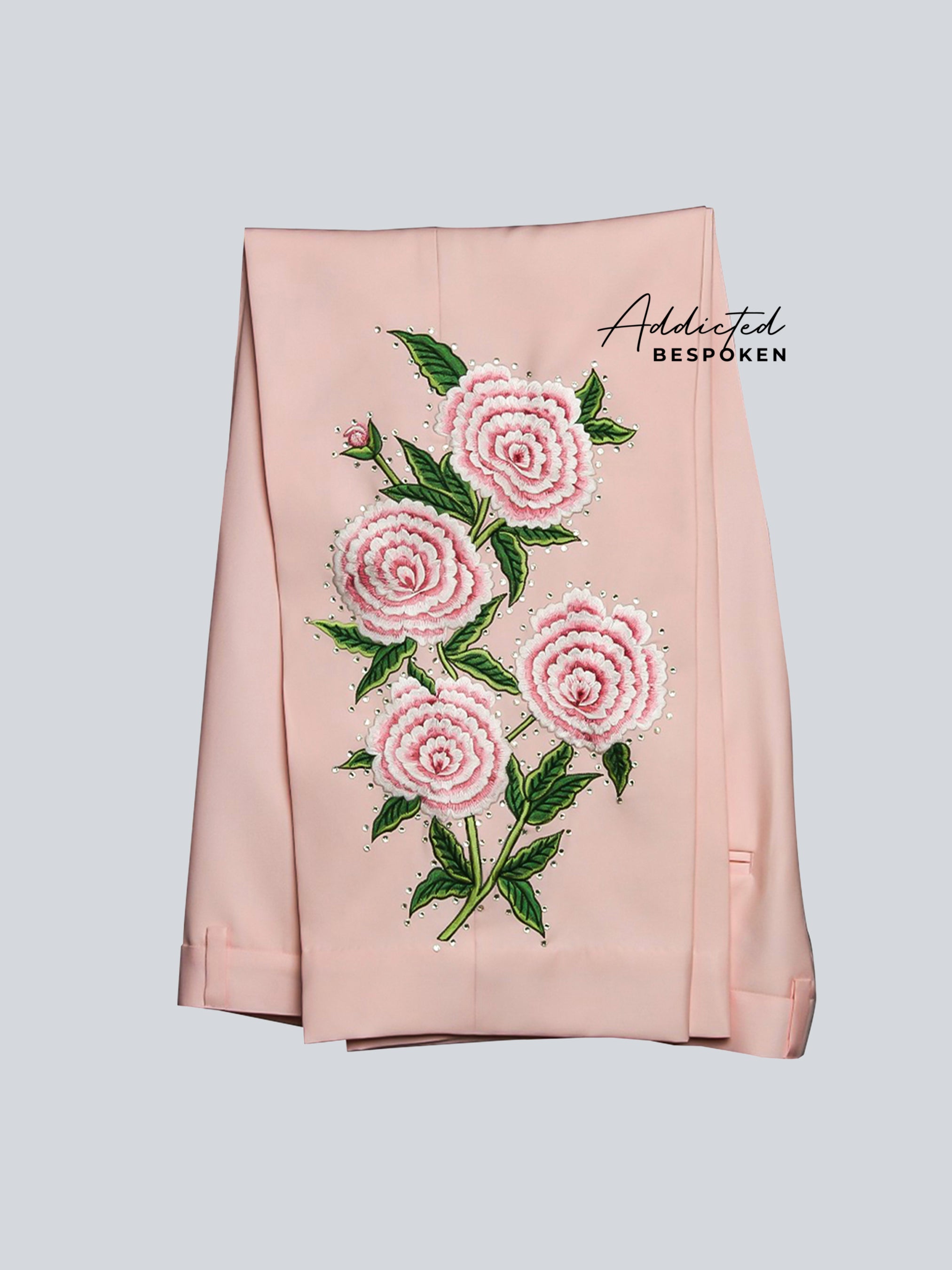 Divine Rose Embroidered Suit