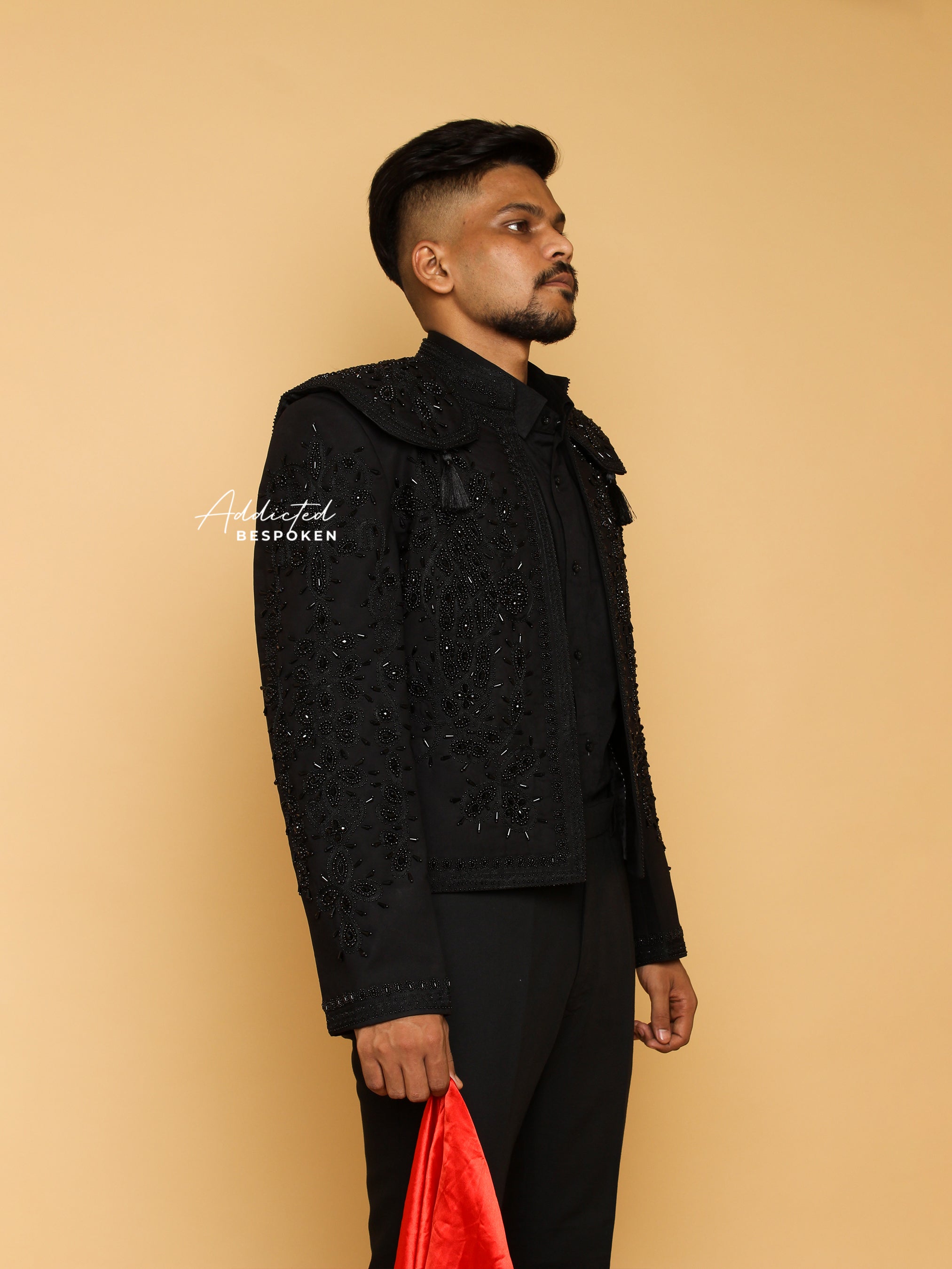 Black Embroidered Matador Jacket