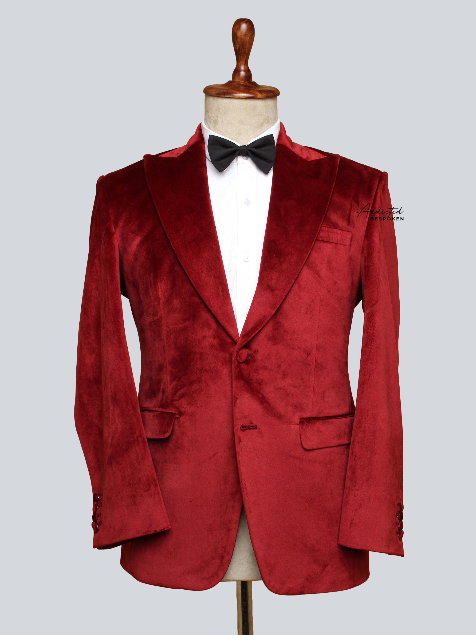 Red Velvet  Tuxedo Suit